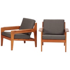 Teak Arne Wahl Iversen Lounge Chairs Komfort, 1960s