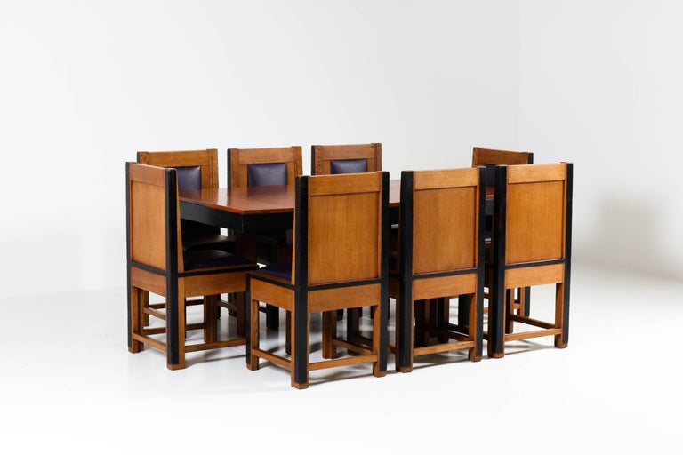 Teak Art Deco Haagse School Extendable Table by Toko v/d Pol Semarang, 1920s For Sale 3