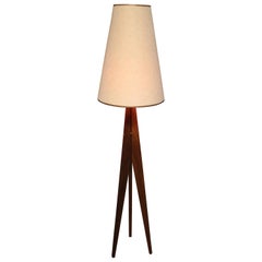 Teak Atomic Floor Lamp