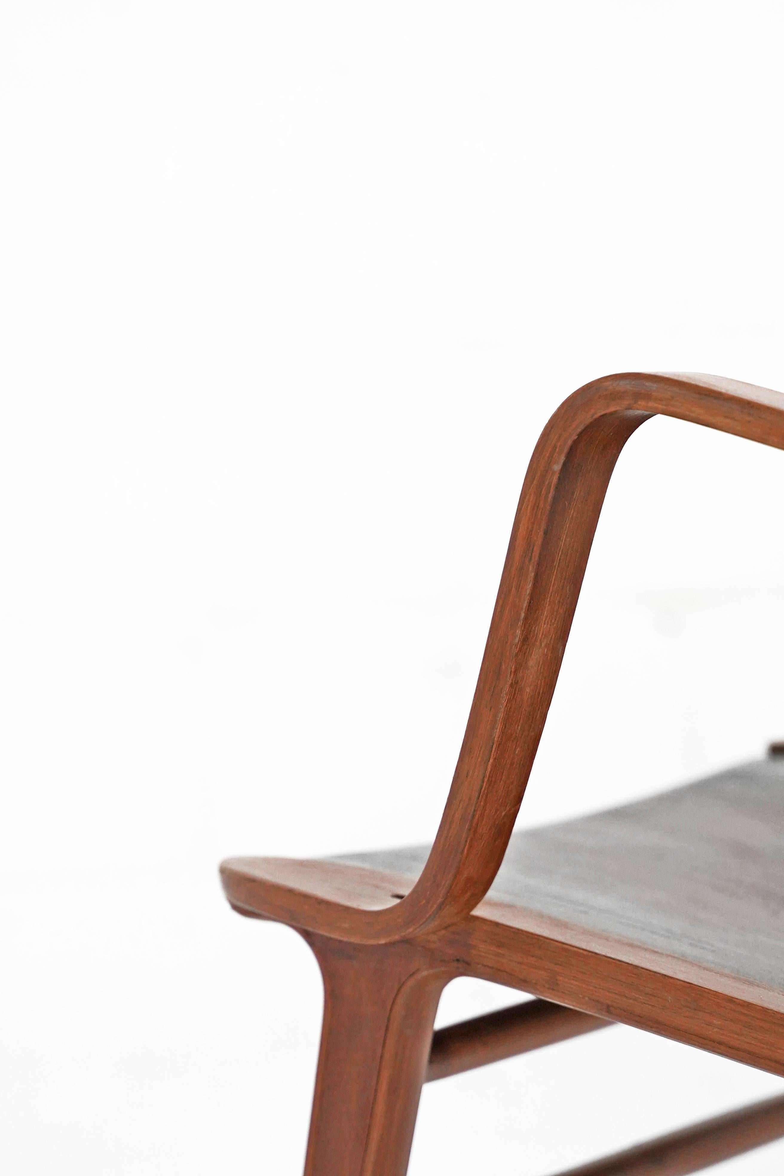 Oak Teak AX Easy Chair by Peter Hvidt and Orla Mølgaard-Nielsen for Fritz Hansen
