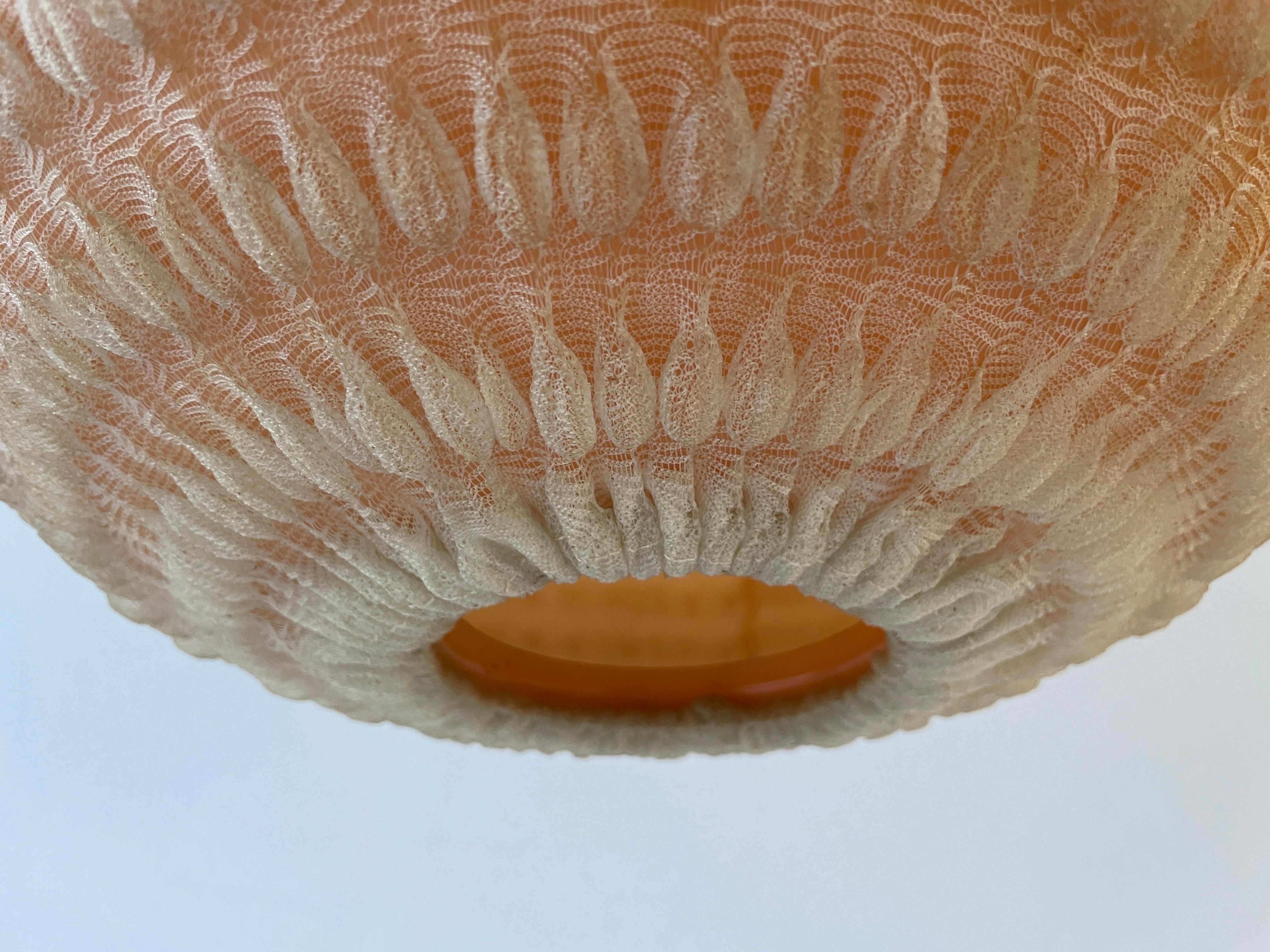 Teak & Ball Fabric Shade Ceiling Lamp by Temde, 1960s, Germany For Sale 2