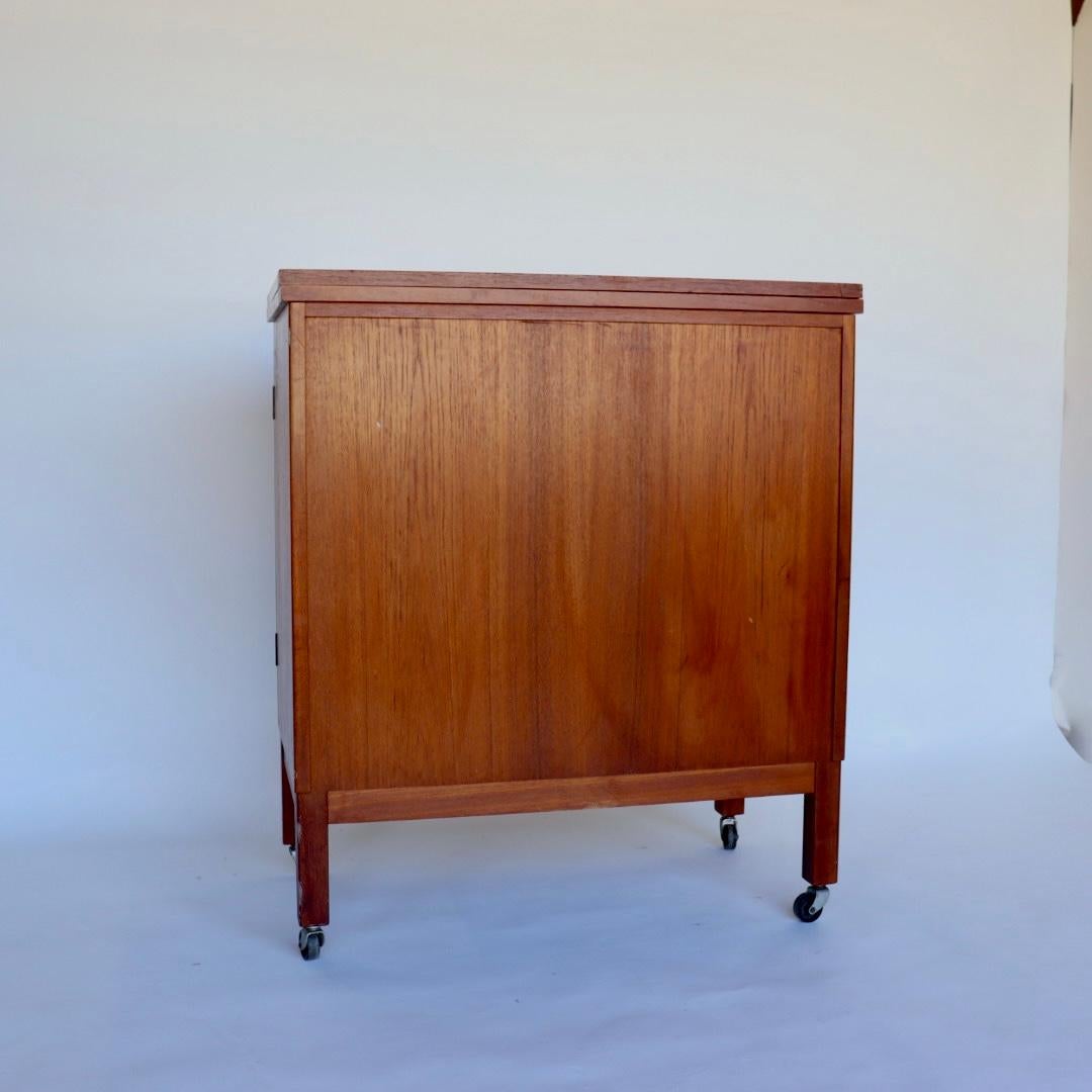 Teak Bar Cart by Torbjorn Afdal for Bruksbo Norway In Excellent Condition In San Diego, CA