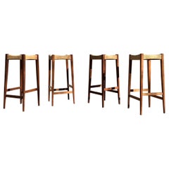 Teak Bar Stool Set by John Stene