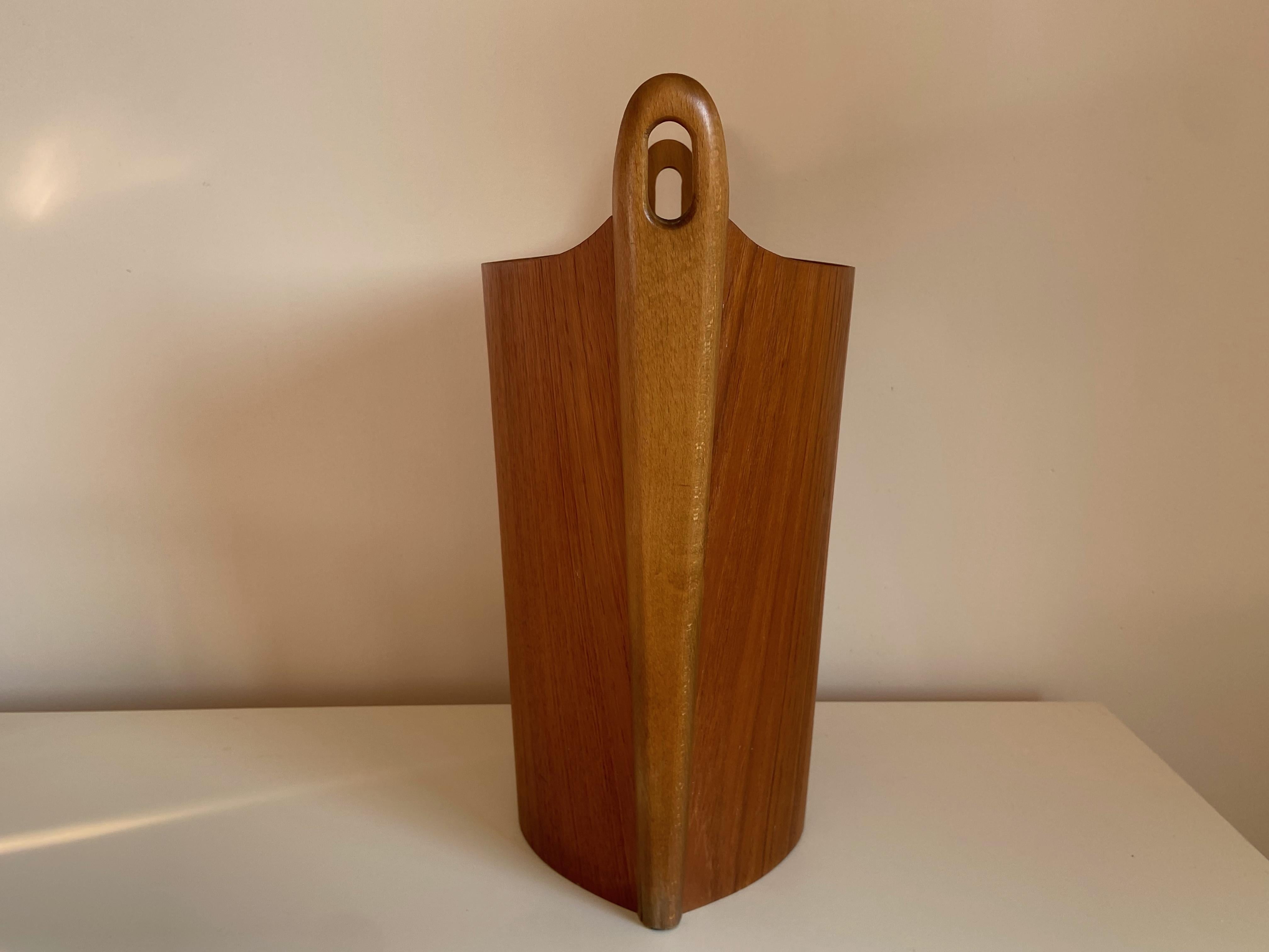 Scandinavian Modern Teak basket by Einar Barnes for PS Heggen, Made in Norway 1960s