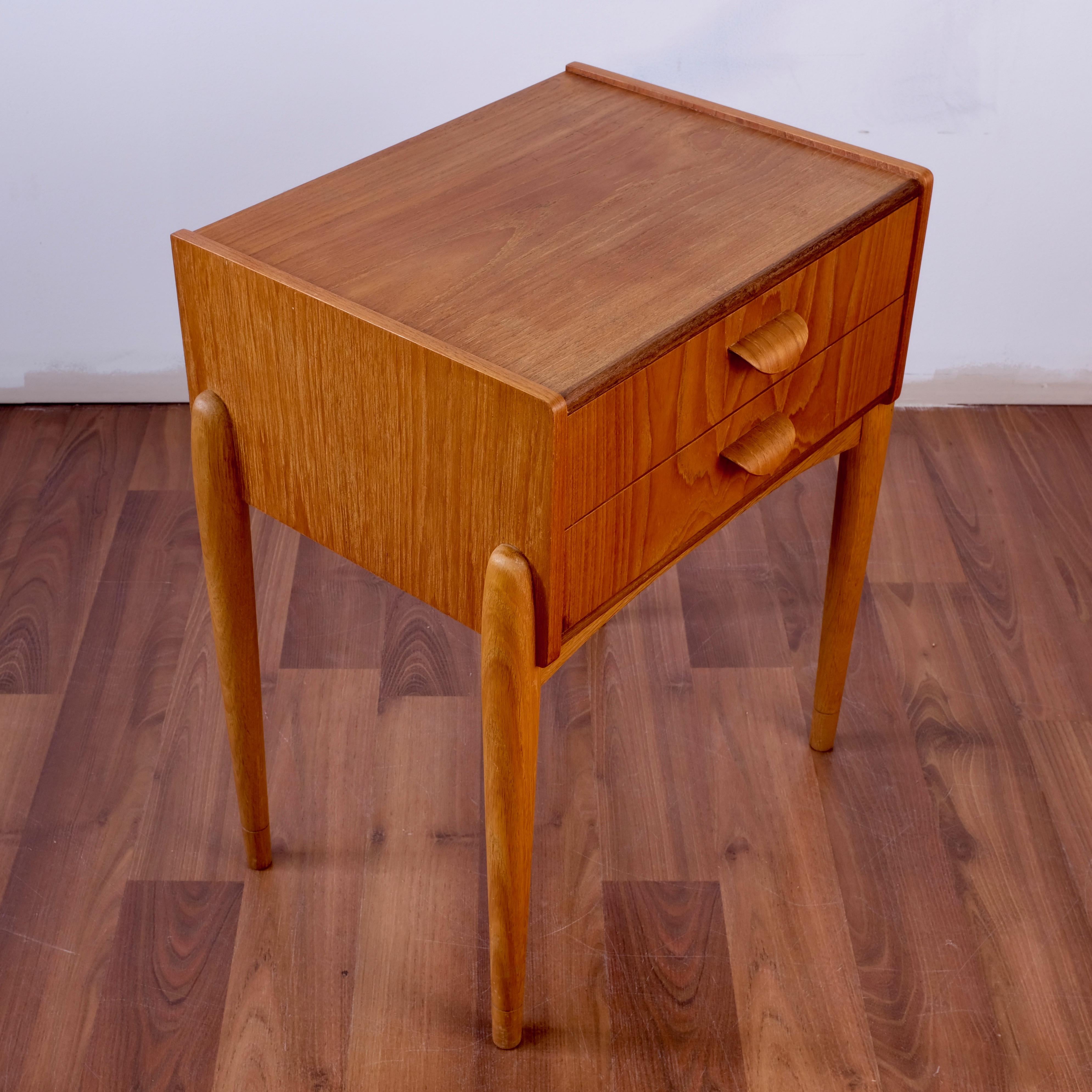 Mid-20th Century Teak Bed Side Table For Sale