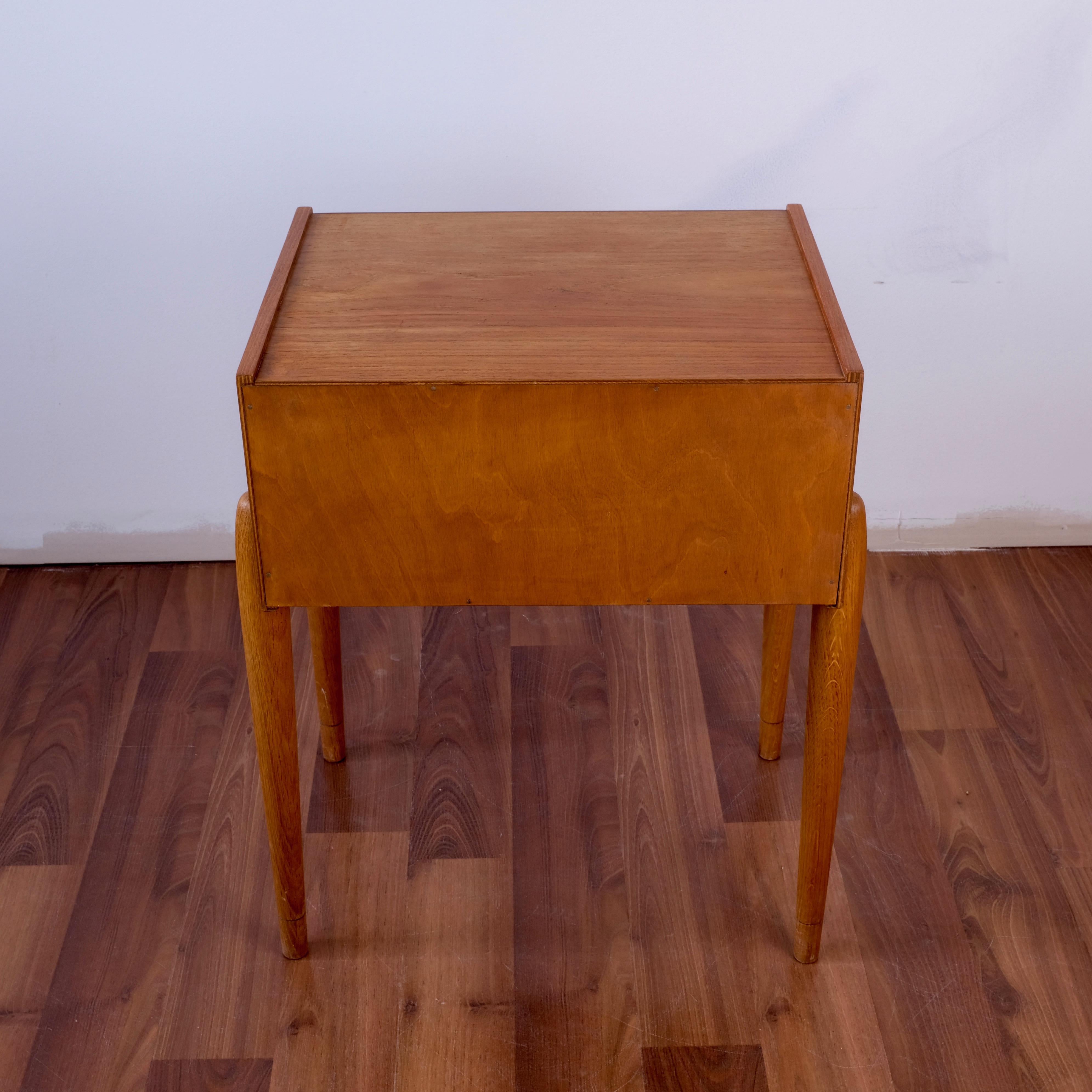 Teak Bed Side Table For Sale 1