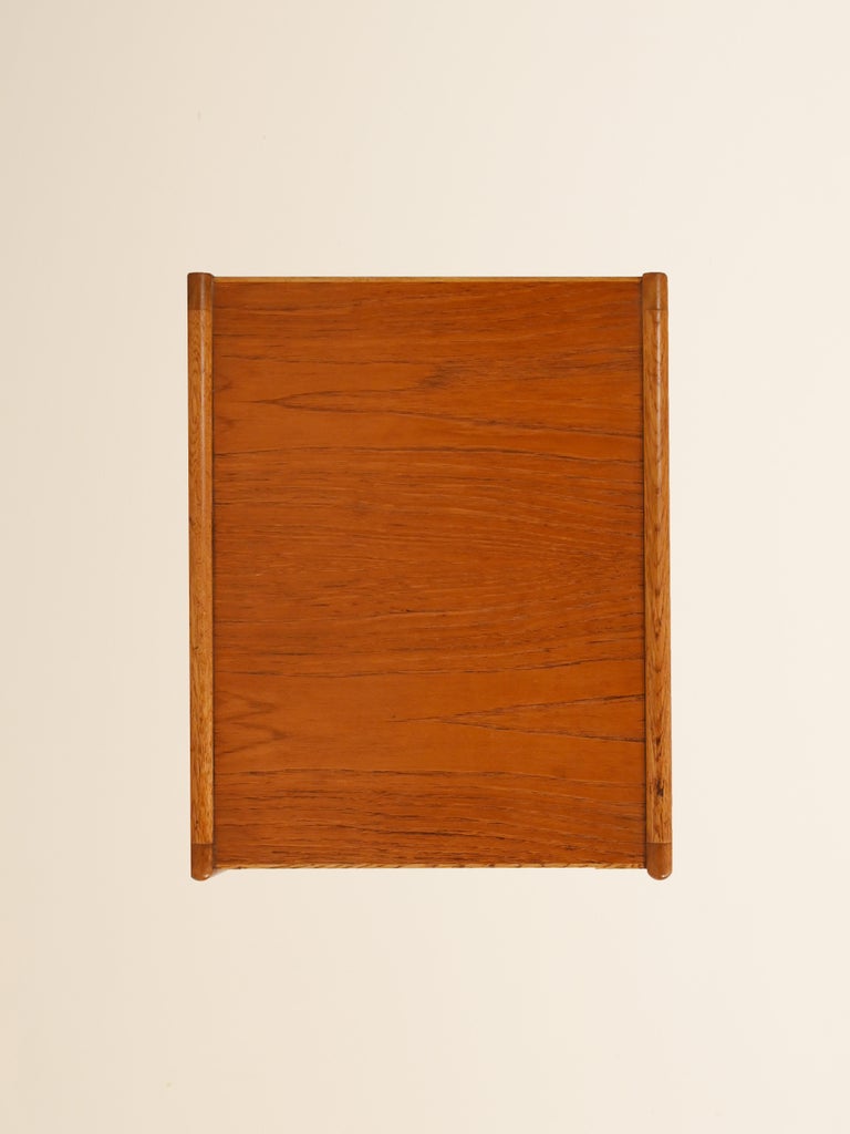 Teak bedside table with magazine rack For Sale at 1stDibs