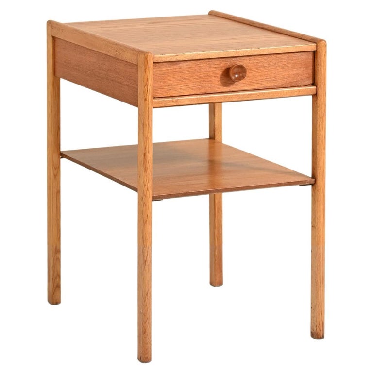 Teak bedside table with magazine rack For Sale at 1stDibs