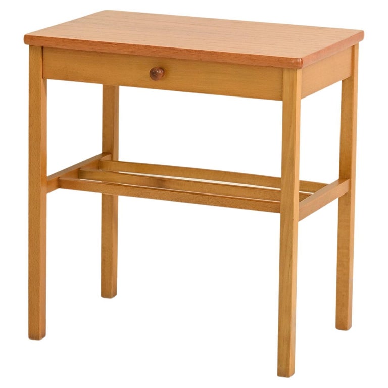 Teak Bedside Table with Magazine Rack at 1stDibs