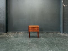 Teak Bedside Table with Two Drawers