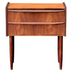 Teak Bedside Table with Two Drawers