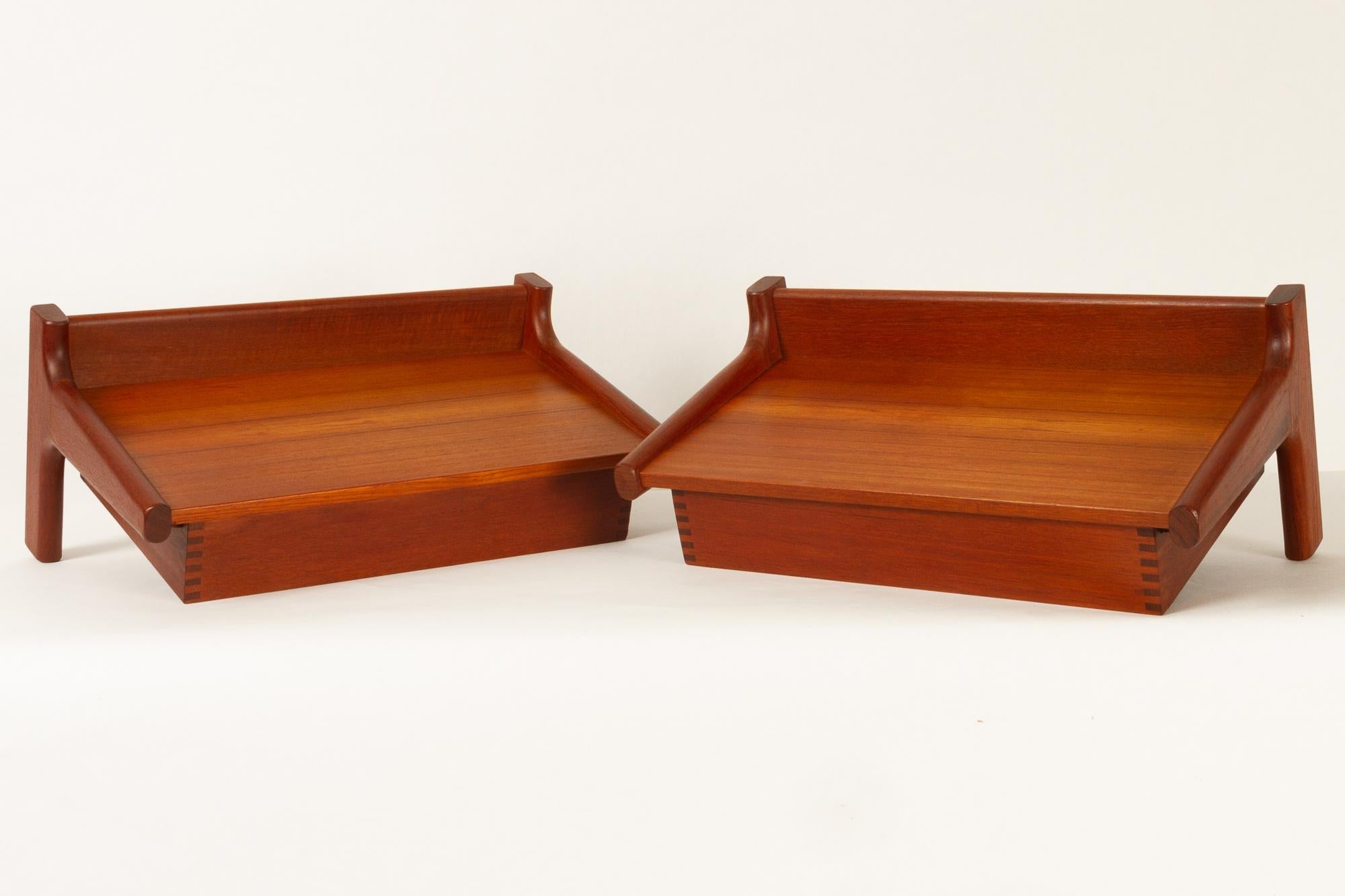 Teak Bedside Tables by Kai Kristiansen, 1960s 2