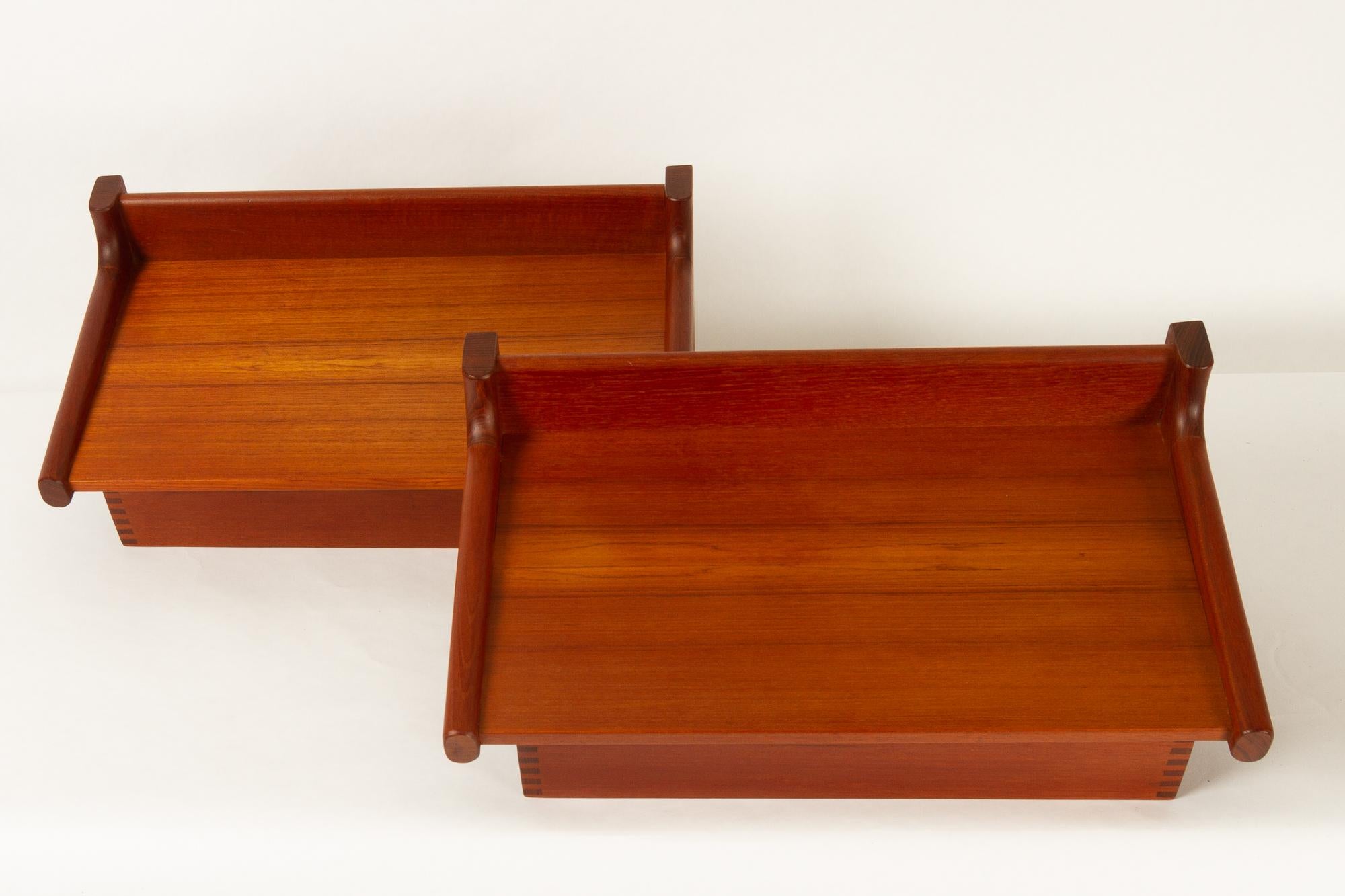 Mid-20th Century Teak Bedside Tables by Kai Kristiansen, 1960s