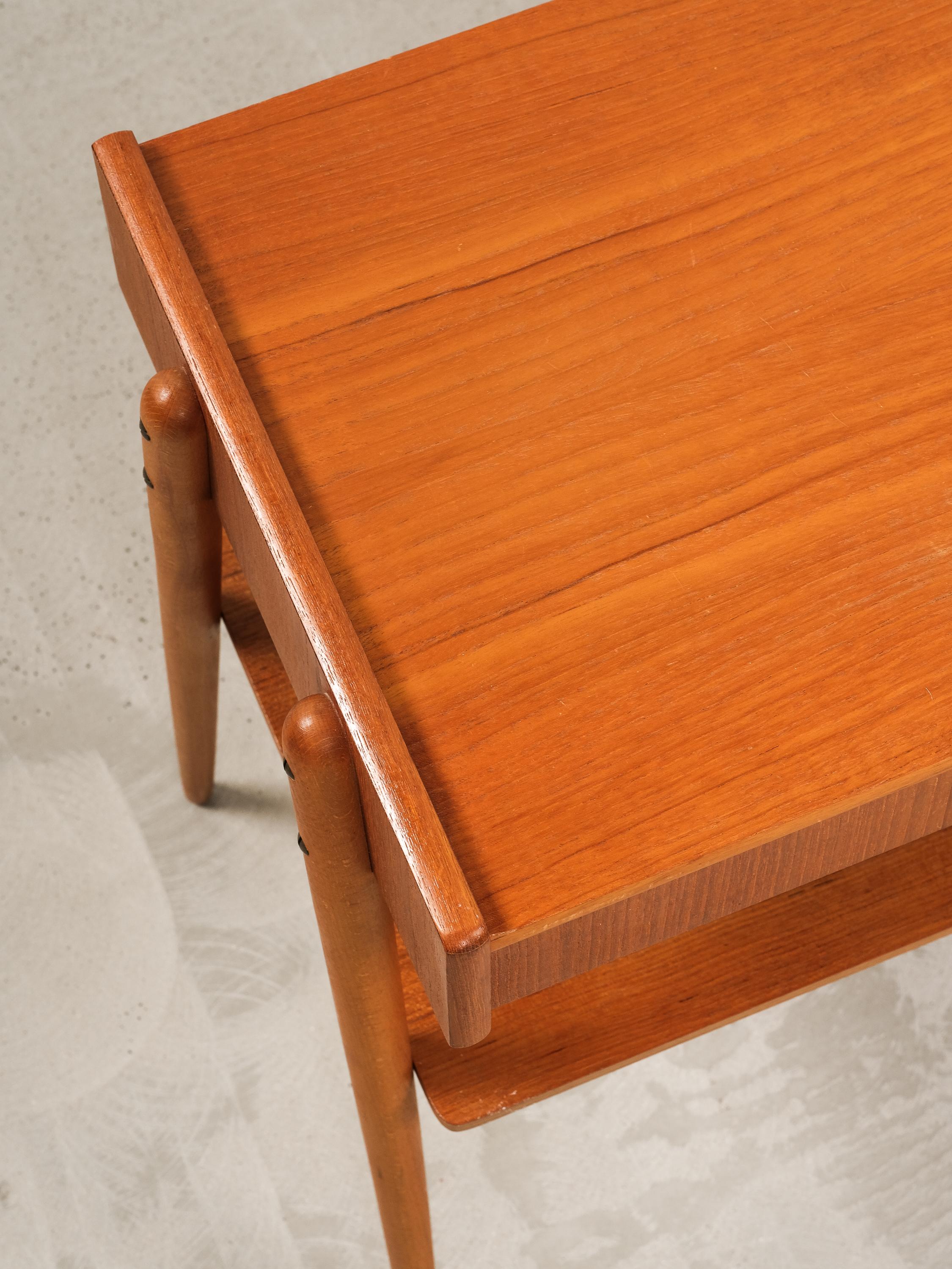 Teak Bedside Tables from AB Carlström & Co, 1950s, Set of 2 For Sale 6