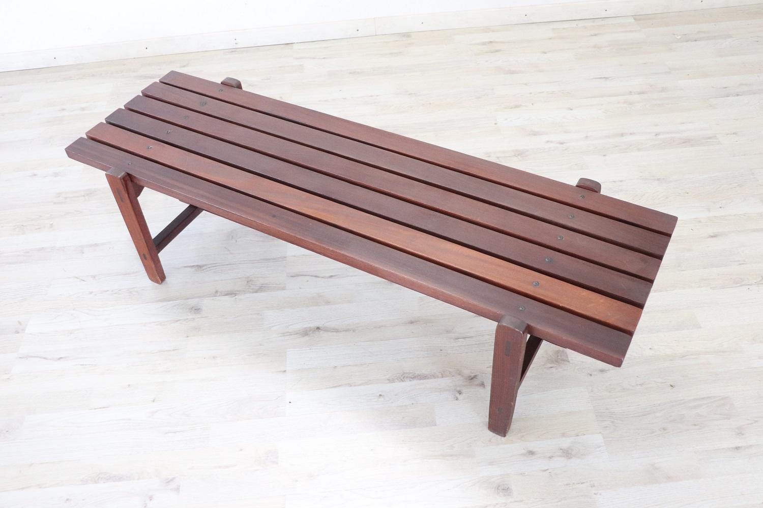 Swedish Teak Bench, 1960s For Sale