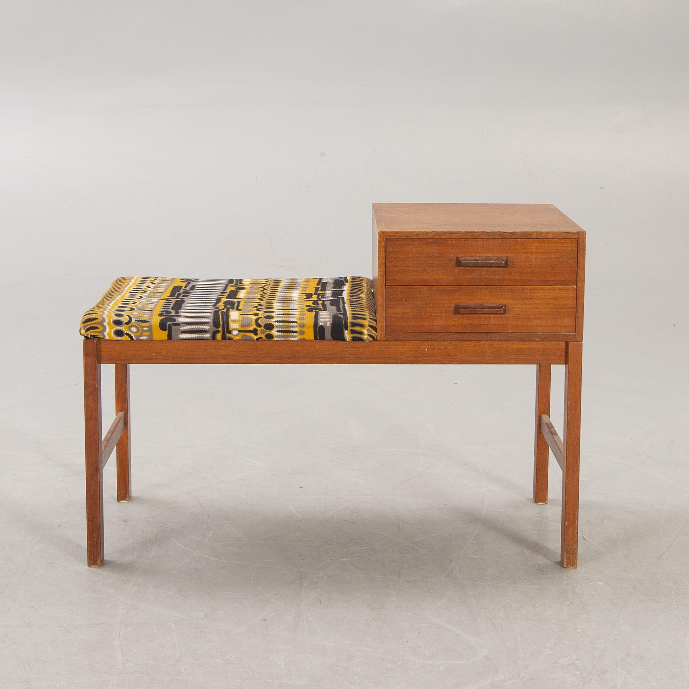 Swedish Teak Bench and Chest by Tingstrom Sweden, 1960 For Sale
