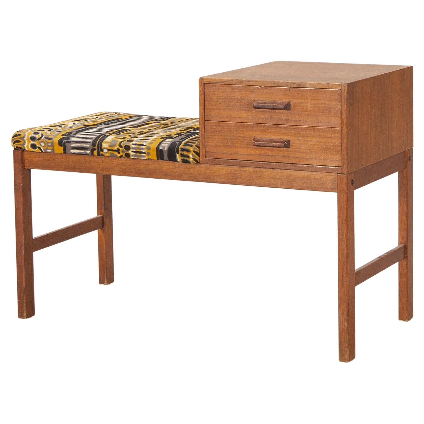 Teak Bench and Chest by Tingstrom Sweden, 1960 For Sale