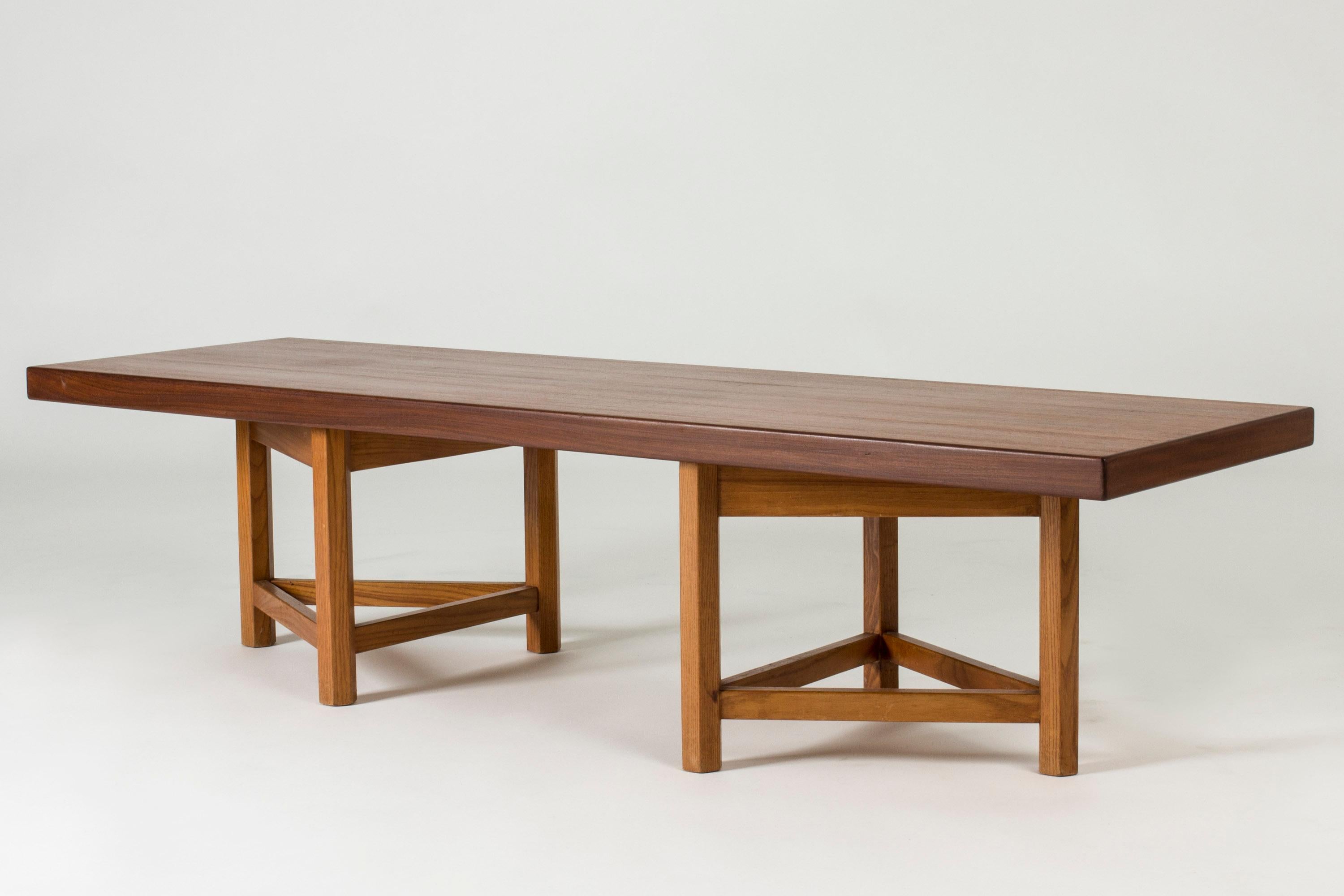 Finnish Teak Bench by Gustaf Hiort Af Ornäs, Finland, 1950s