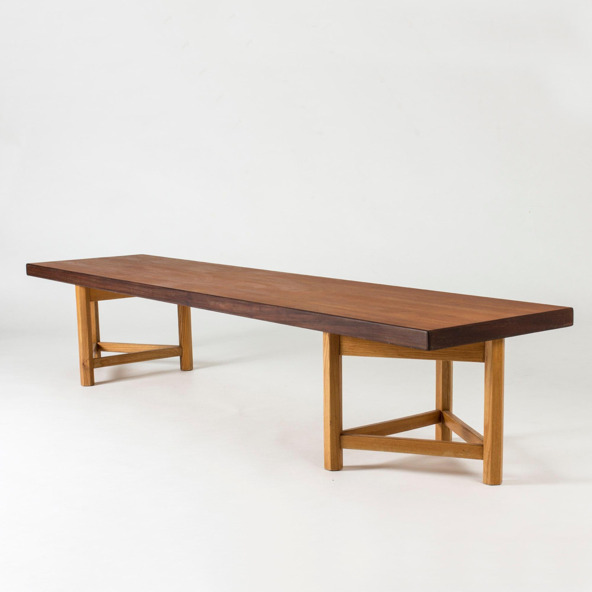 Finnish Teak Bench by Gustaf Hiort Af Ornäs