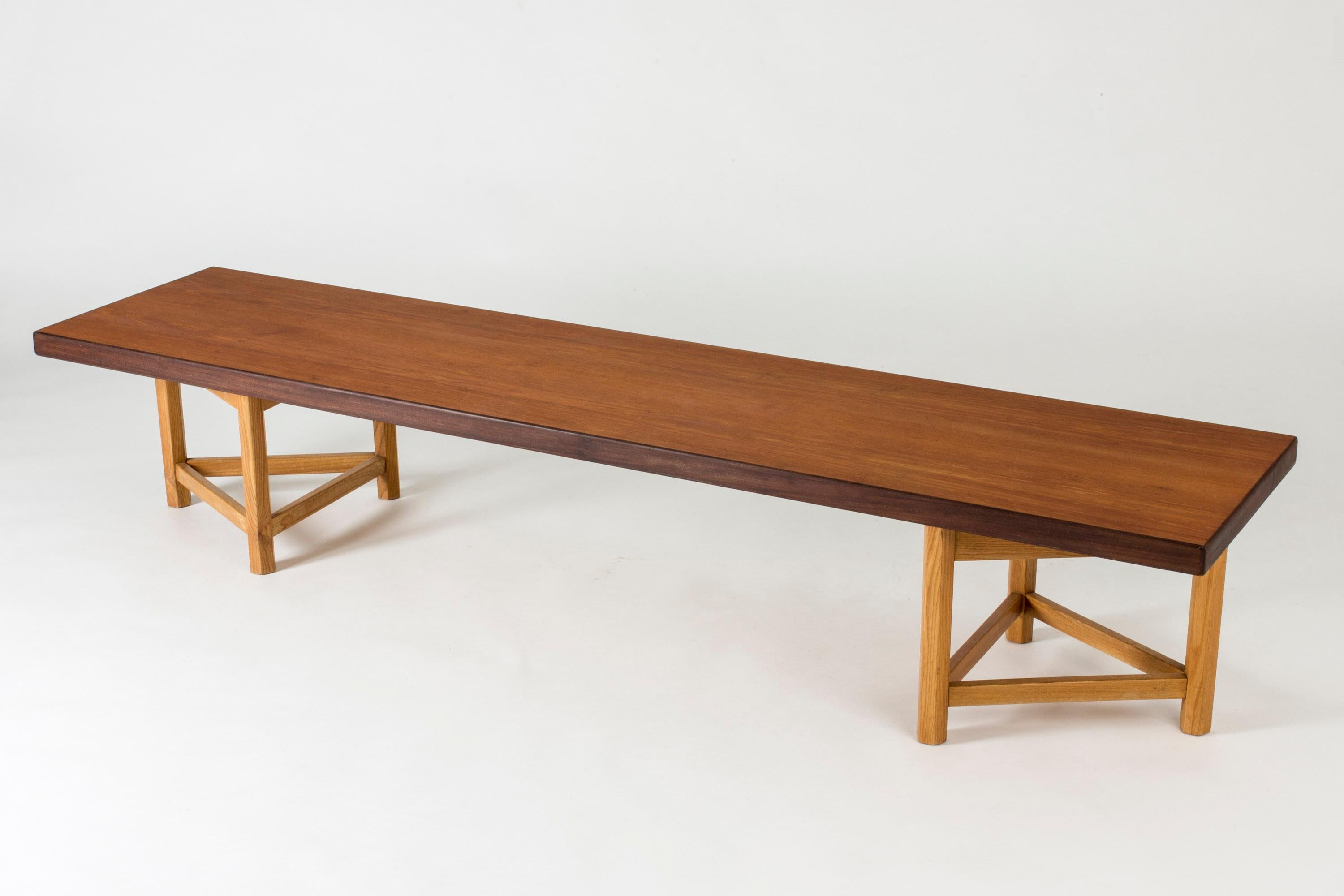 Teak Bench by Gustaf Hiort Af Ornäs In Good Condition In Stockholm, SE