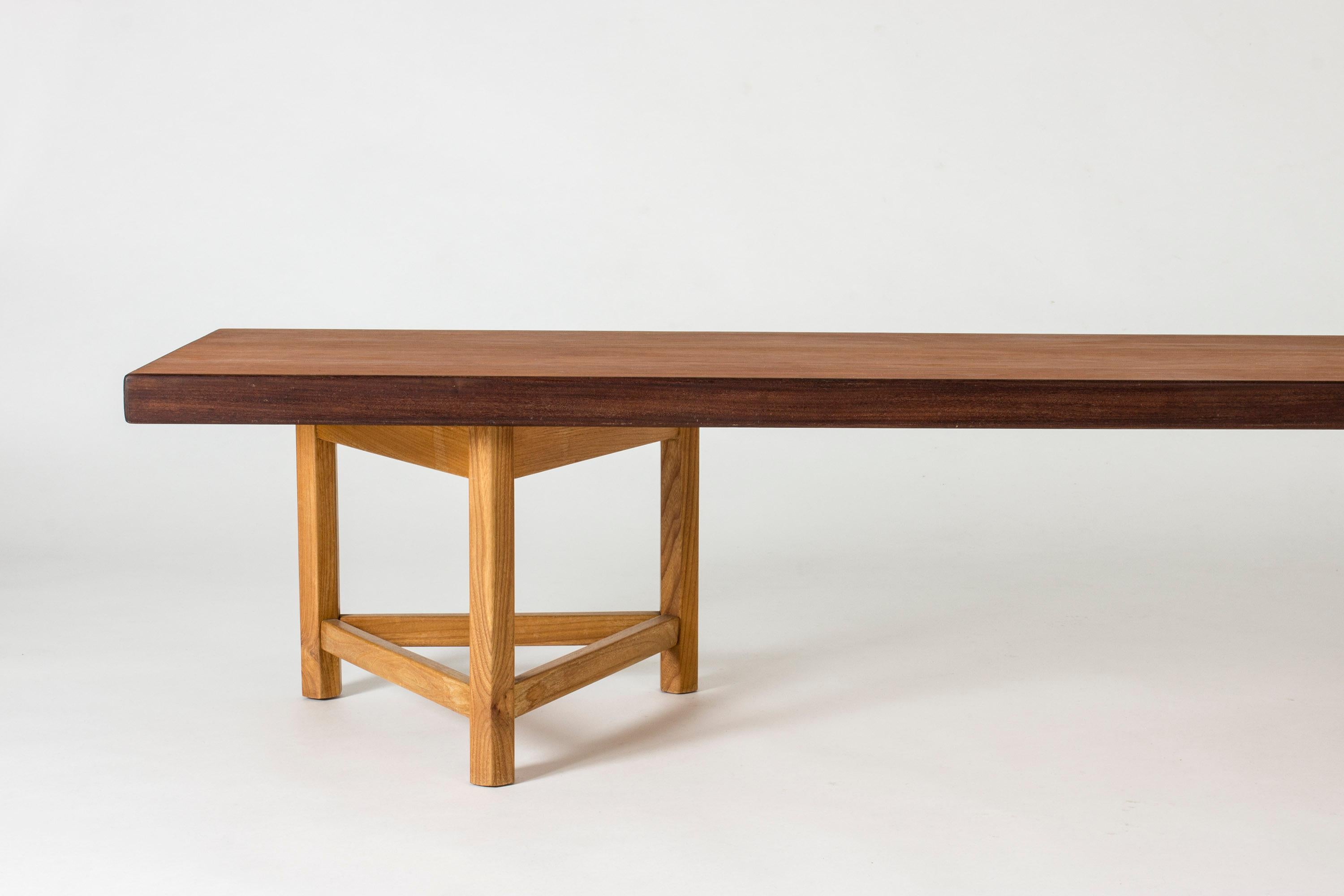 Oak Teak Bench by Gustaf Hiort Af Ornäs