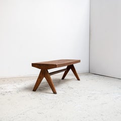 Teak bench by Pierre Jeanneret
