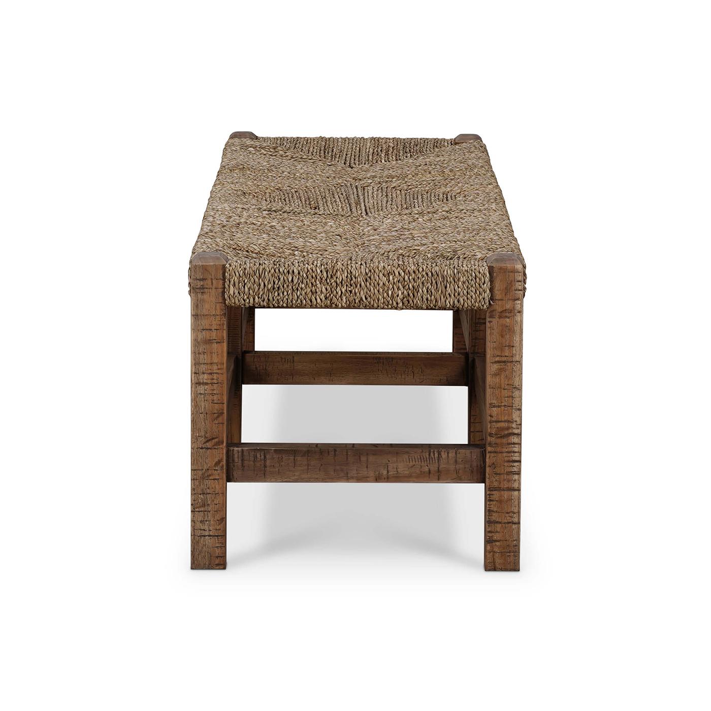 Rustic Teak Bench in Tuscan Brown