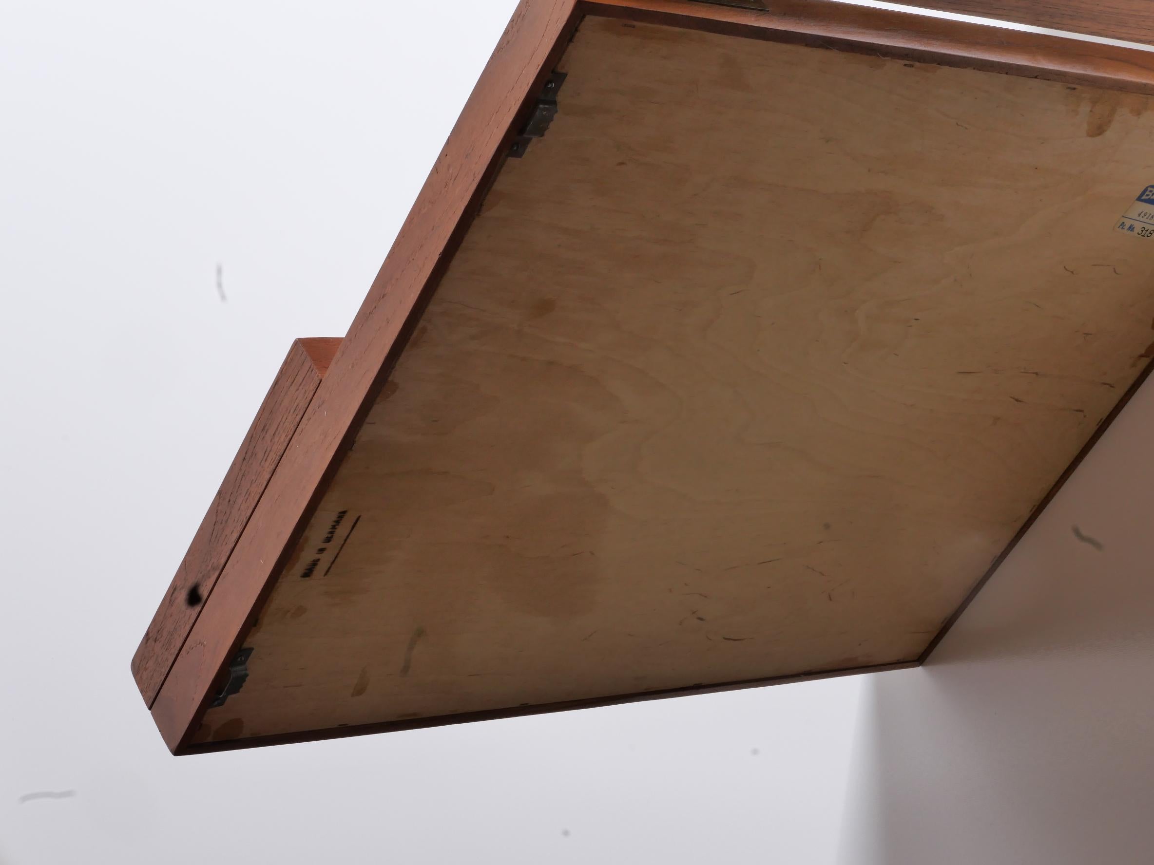 Danois Miroir de courtoisie en teck par Kai Kristiansen pour Aksel Kjersgaard en vente
