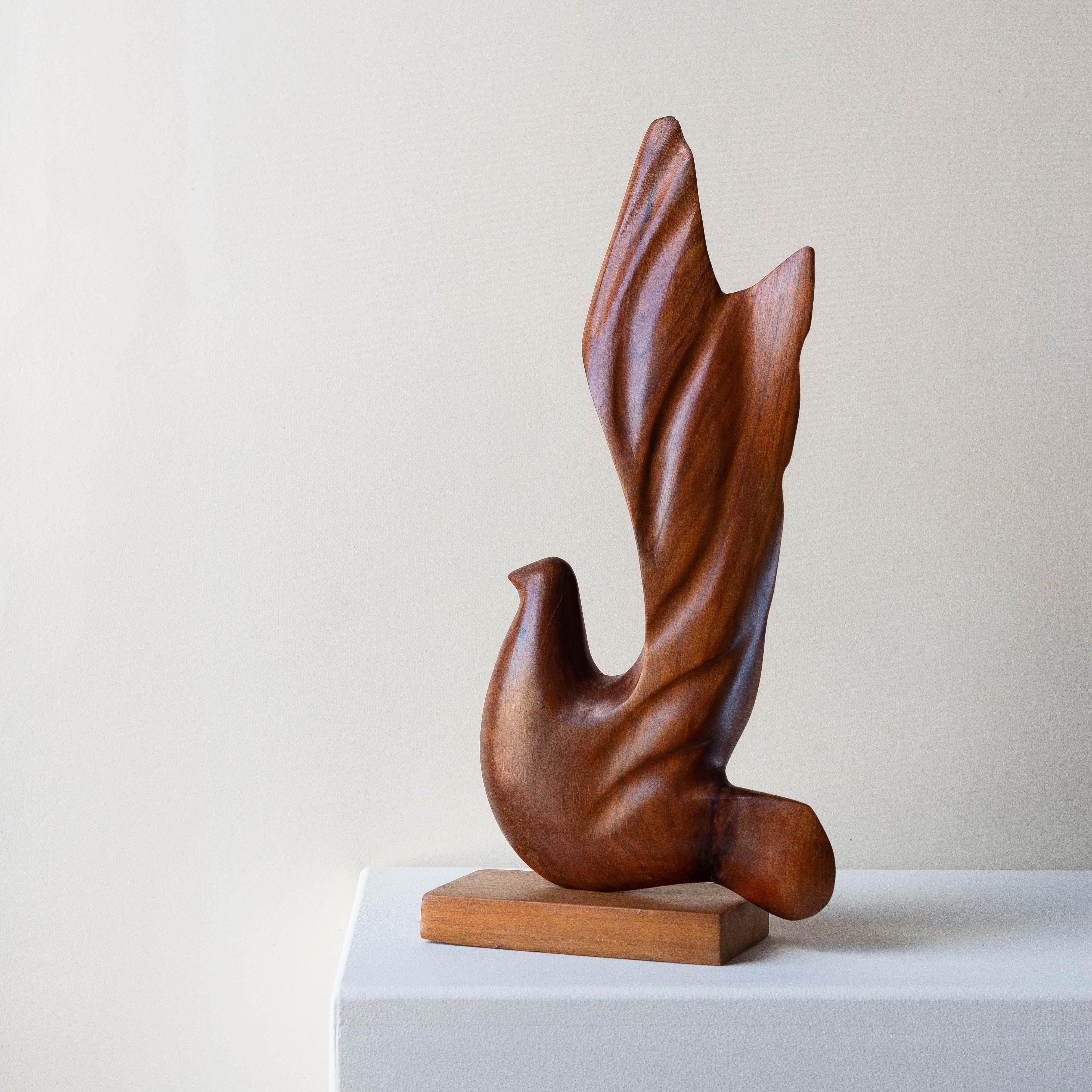 Mid-Century moderno Scultura antropomorfa, uccello in teak, design danese degli anni '60 in vendita