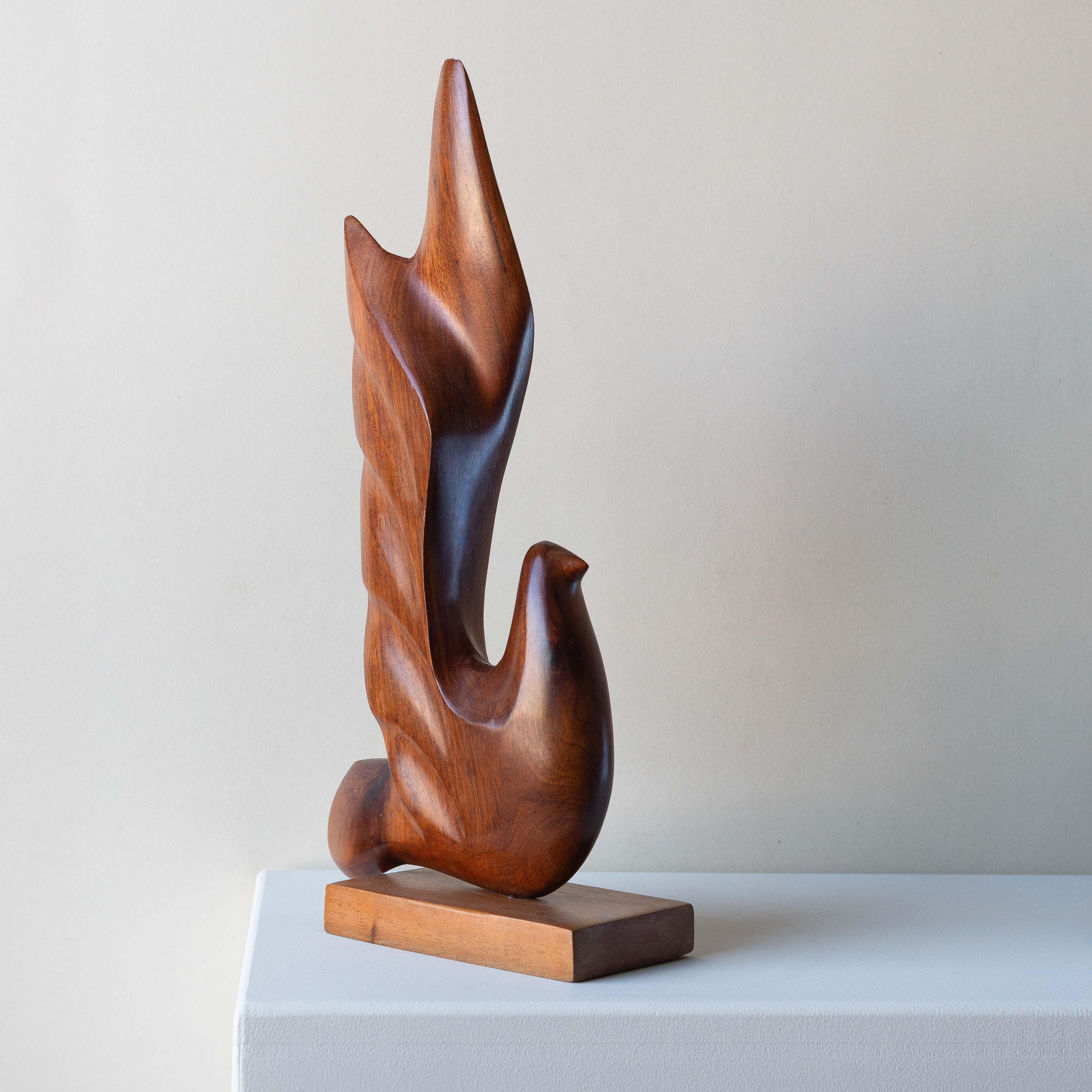 Danese Scultura antropomorfa, uccello in teak, design danese degli anni '60 in vendita