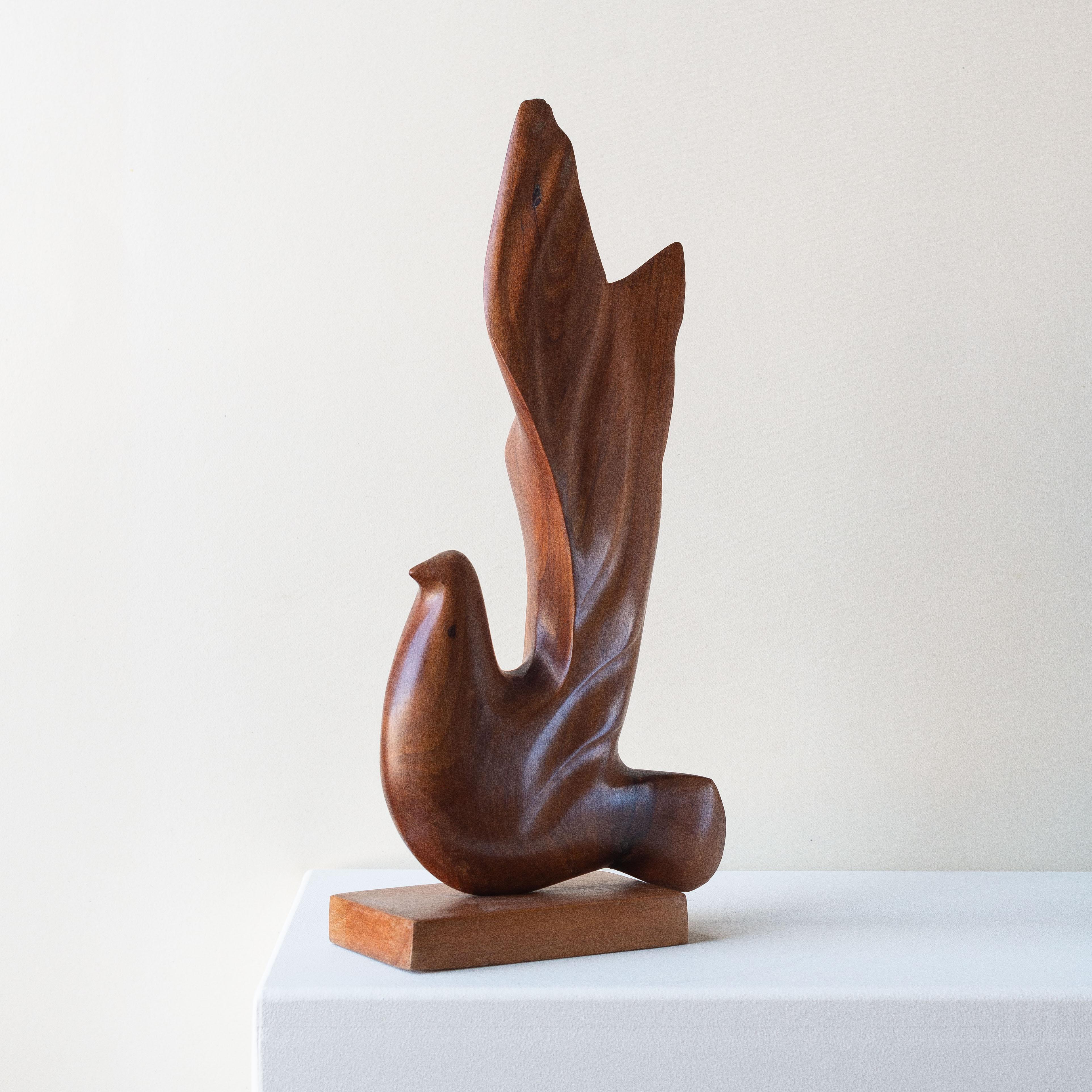 Intagliato Scultura antropomorfa, uccello in teak, design danese degli anni '60 in vendita