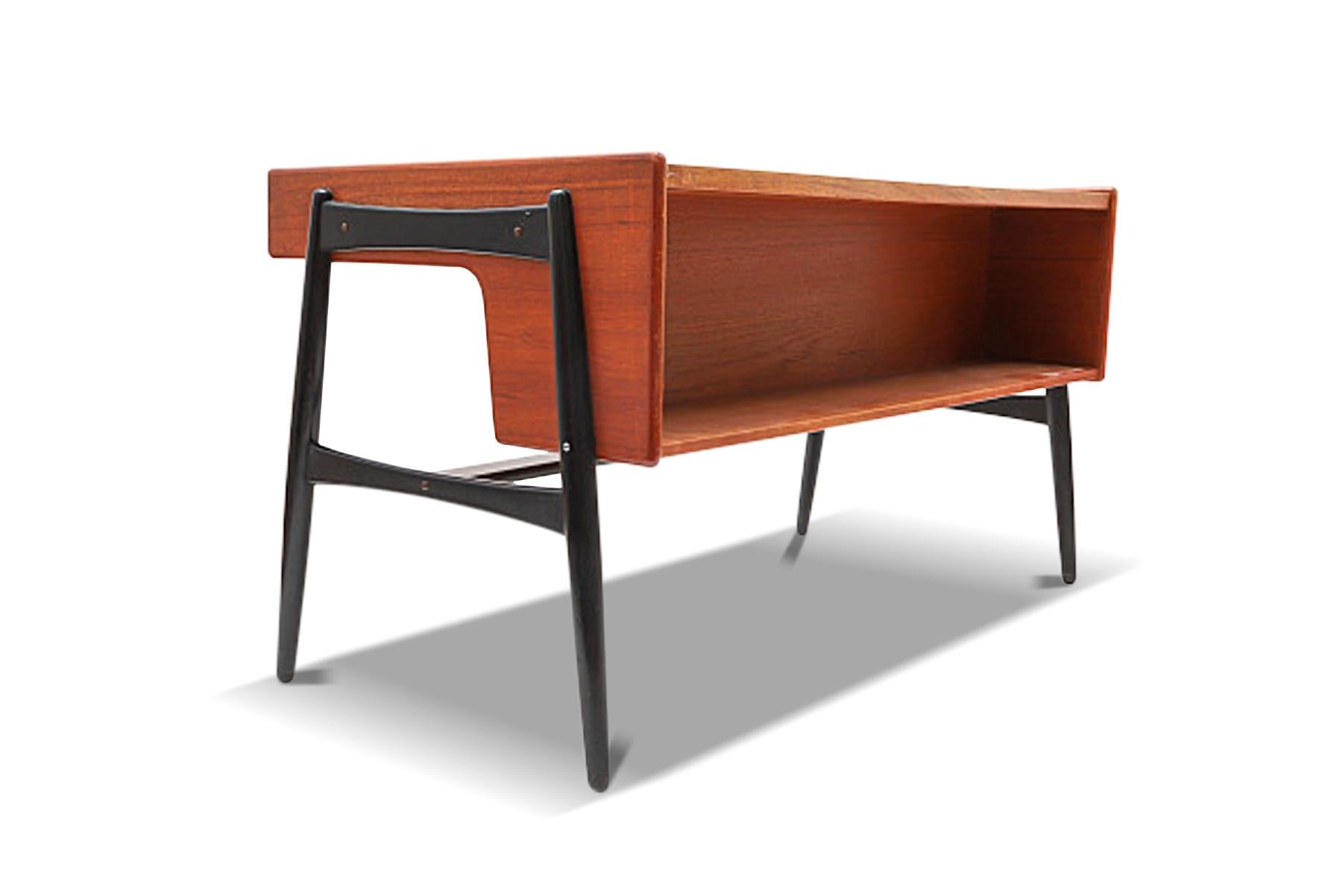 Danish Teak + Black Lacquer Desk by Arne Wahl Iversen