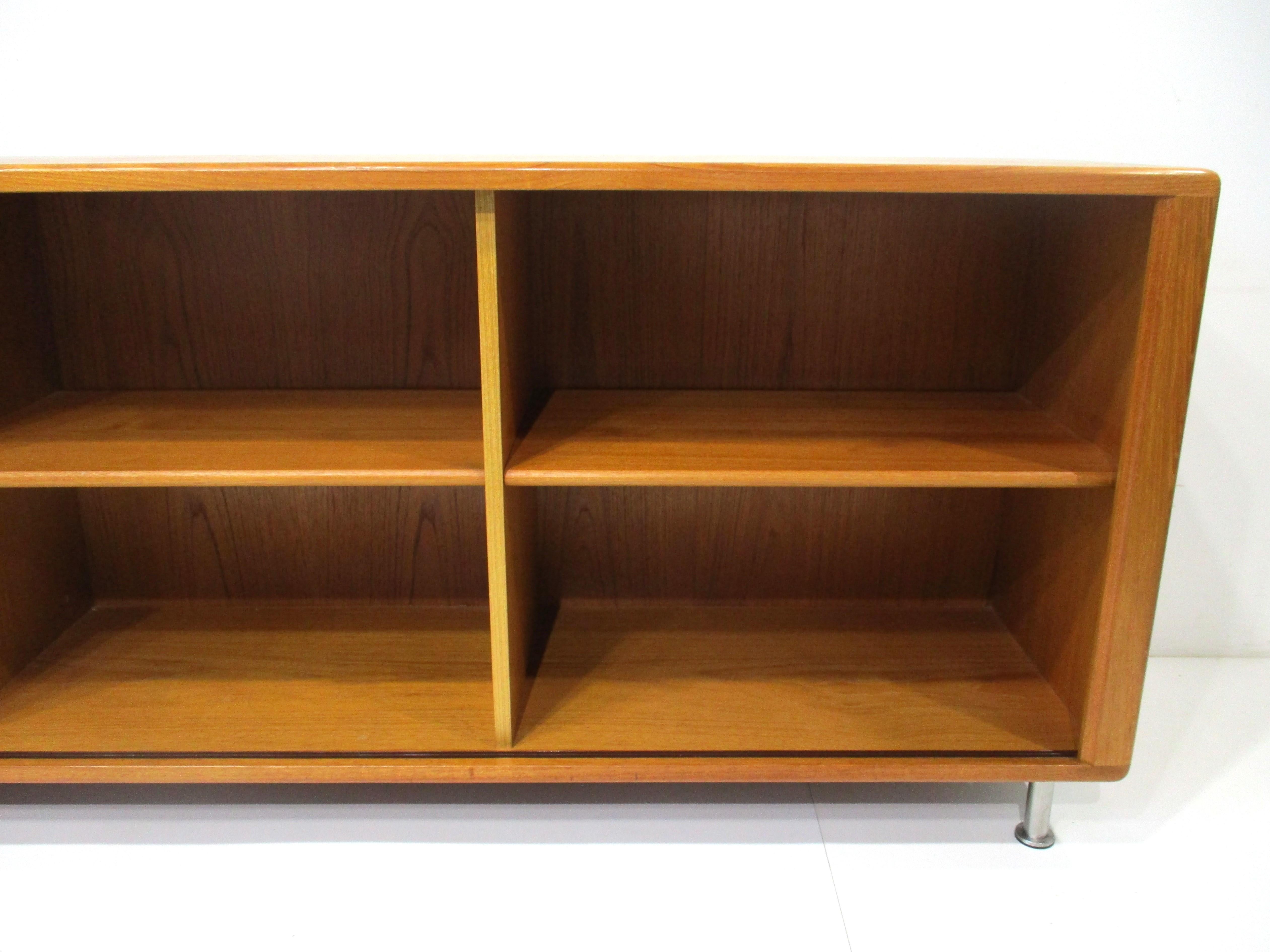 Danish Teak Bookcase / Record Cabinet by H.P. Hansen Denmark 