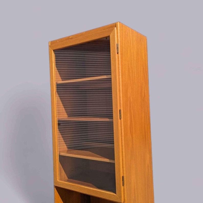 Teak Bookcase, Storage Cabinet, Display, Mid Century, Danish Modern, Vintage In Good Condition In Rancho Cucamonga, CA