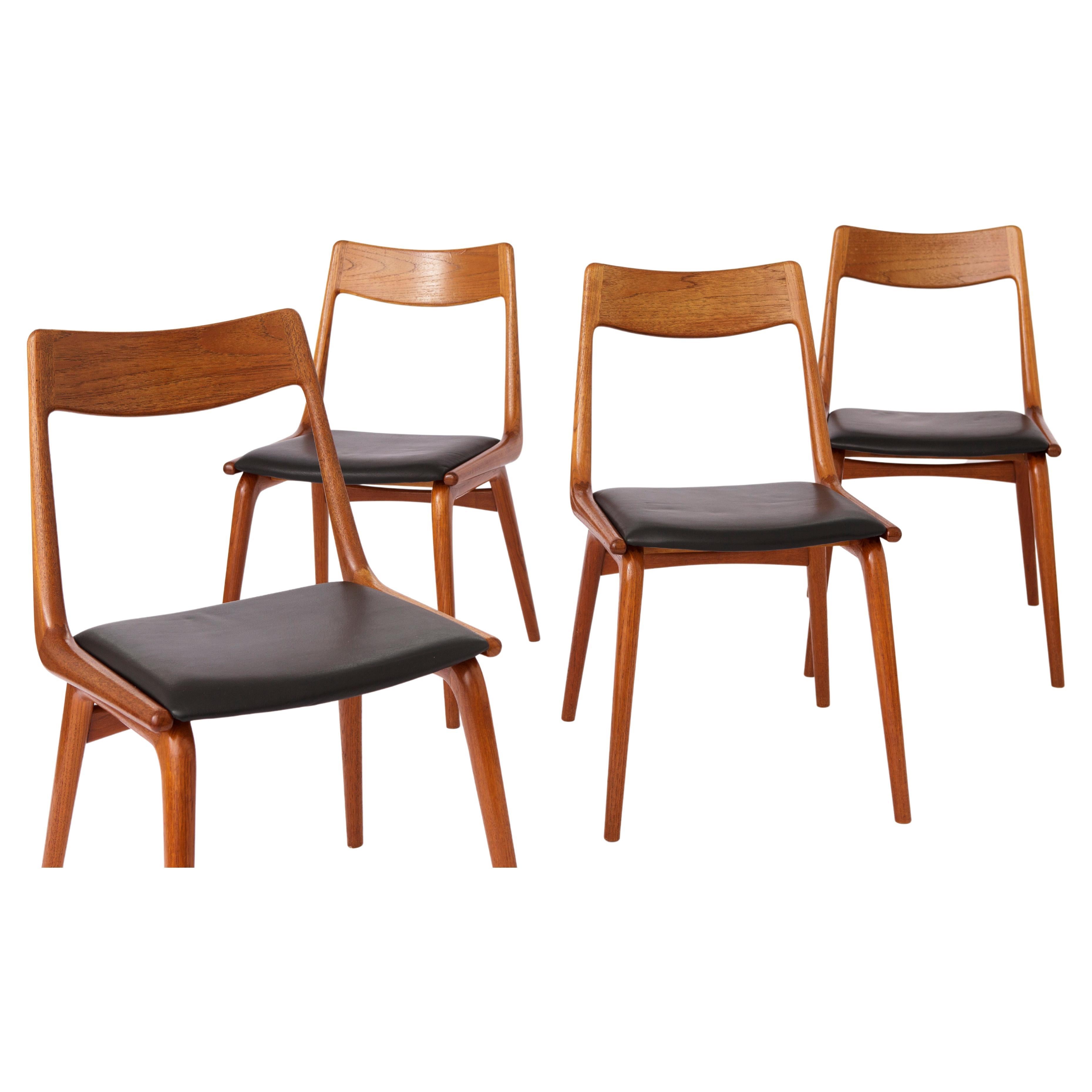 Teak Boomerang Dining Chairs by Alfred Christensen for Slagelse Møbelværk, 1950s