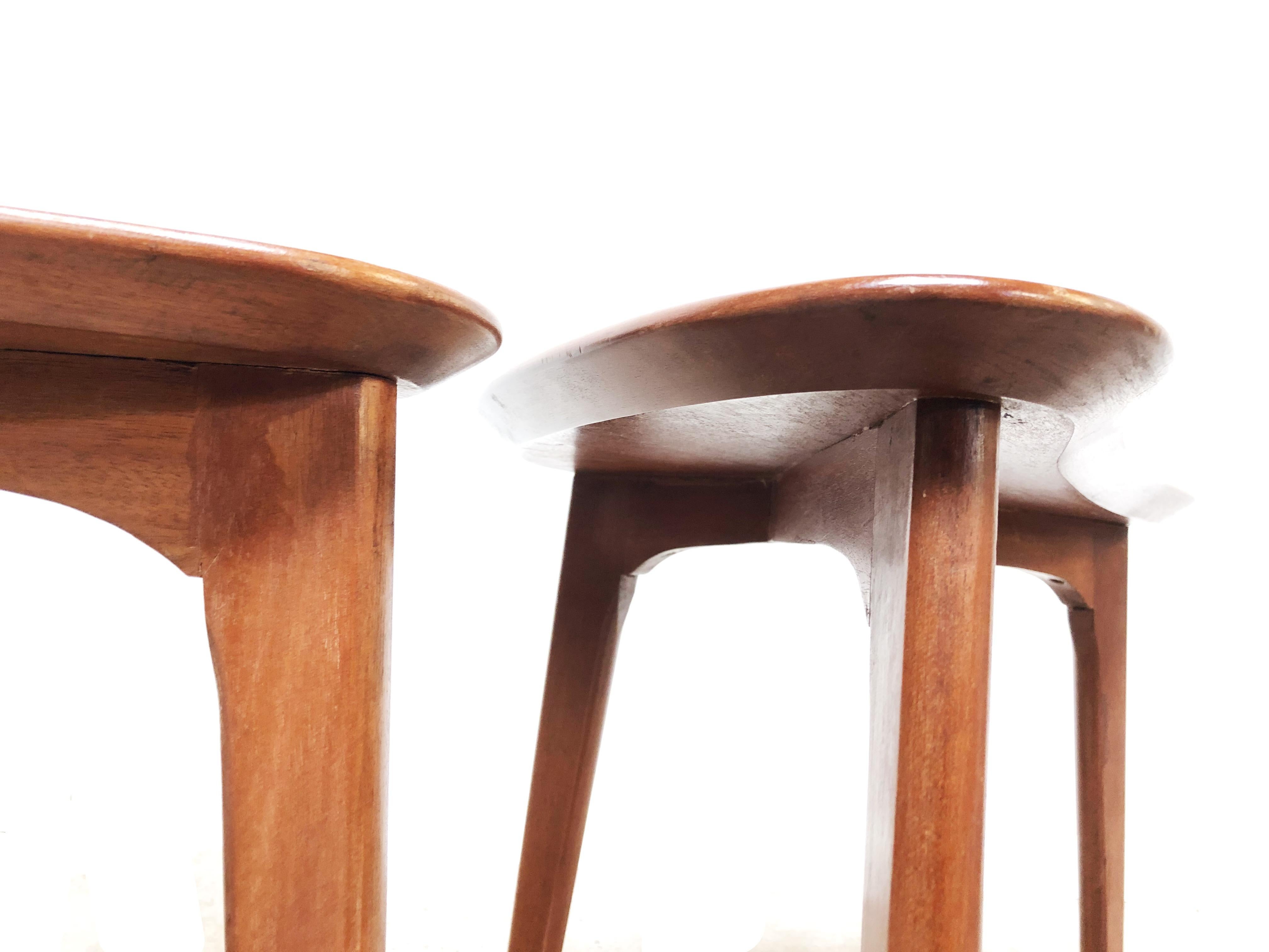 Teak Boomerang Kidney Coffee Occasional Tables Midcentury Vintage Danish In Good Condition In STOKE ON TRENT, GB
