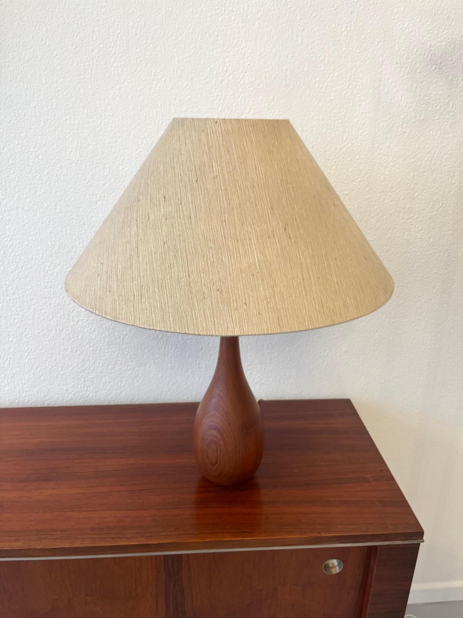 Teak Bottle Shape Table Lamp by ESA, Denmark ca. 1960s For Sale 5