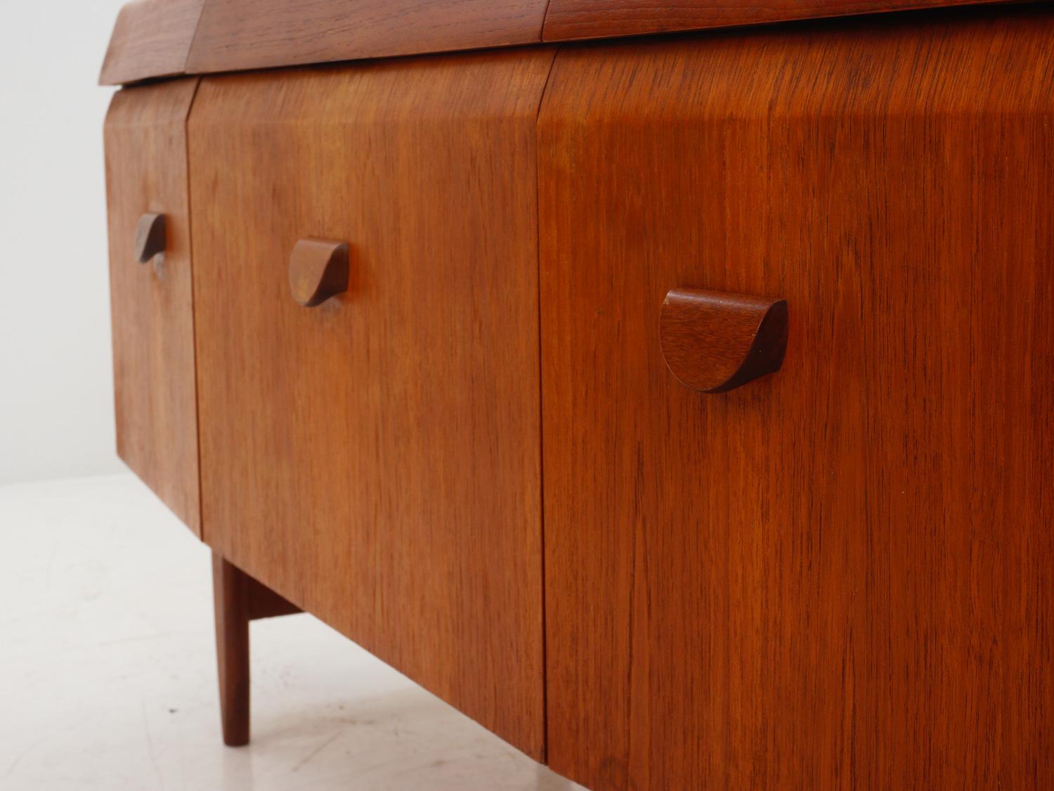 Mid-20th Century Teak Bow Front Sideboard, 1960s For Sale