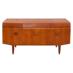 Vintage Teak Bow Front Sideboard, 1960s