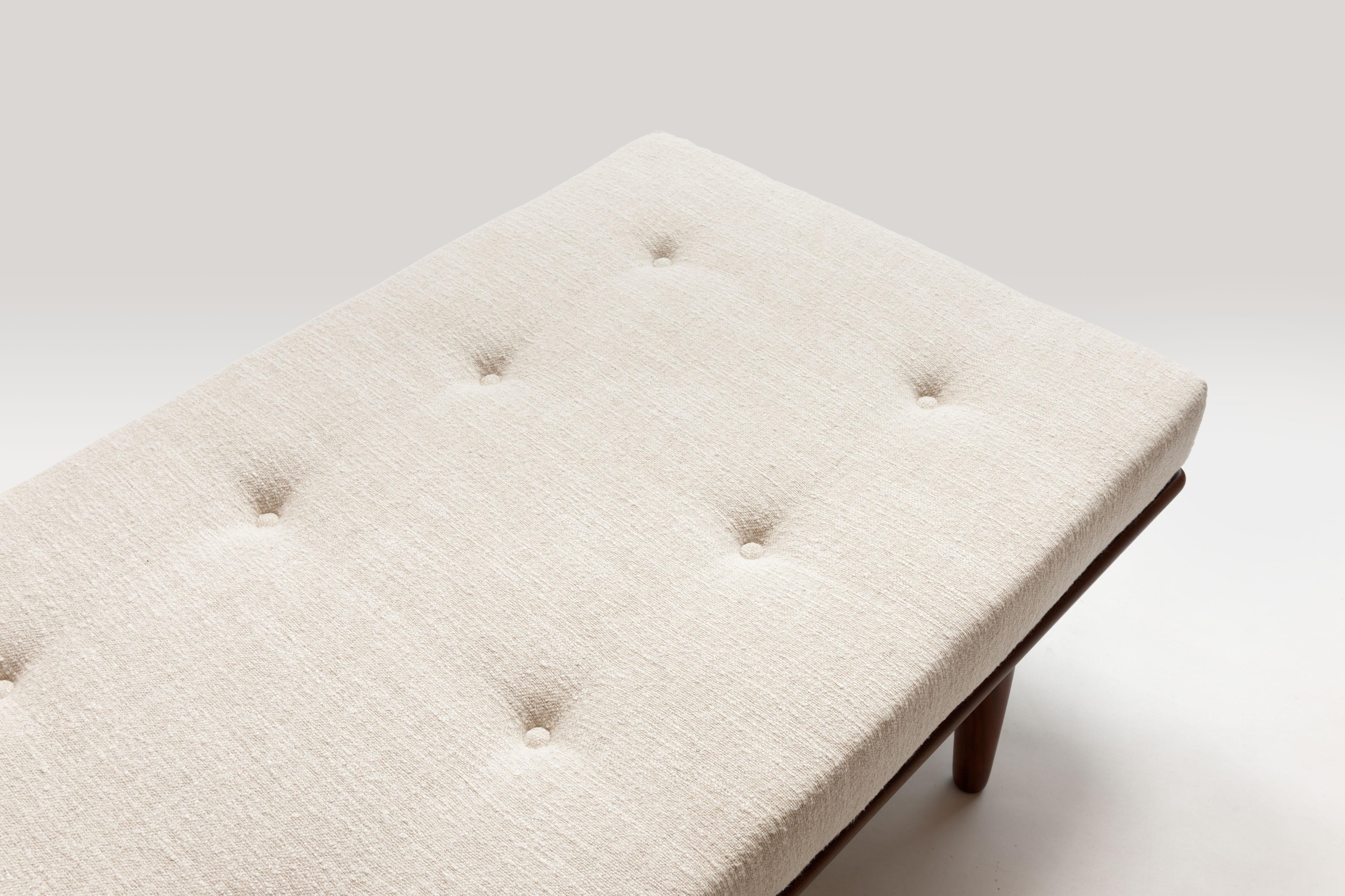 Teak & Brass Daybed Model Ge19 by Hans J. Wegner for GETAMA, Denmark 2