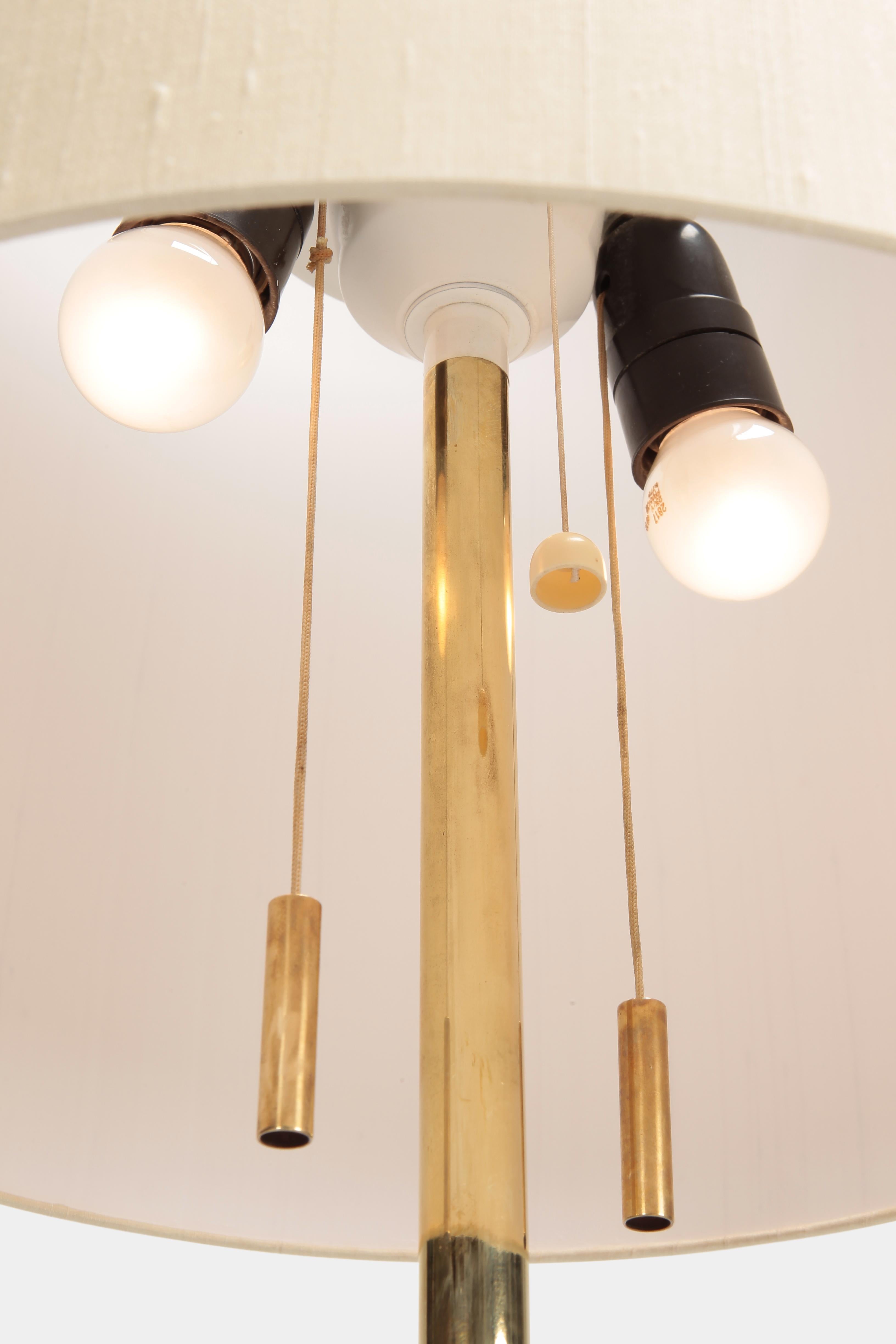 Teak Brass Floor Lamp Attributed Kalmar, 1960s For Sale 2