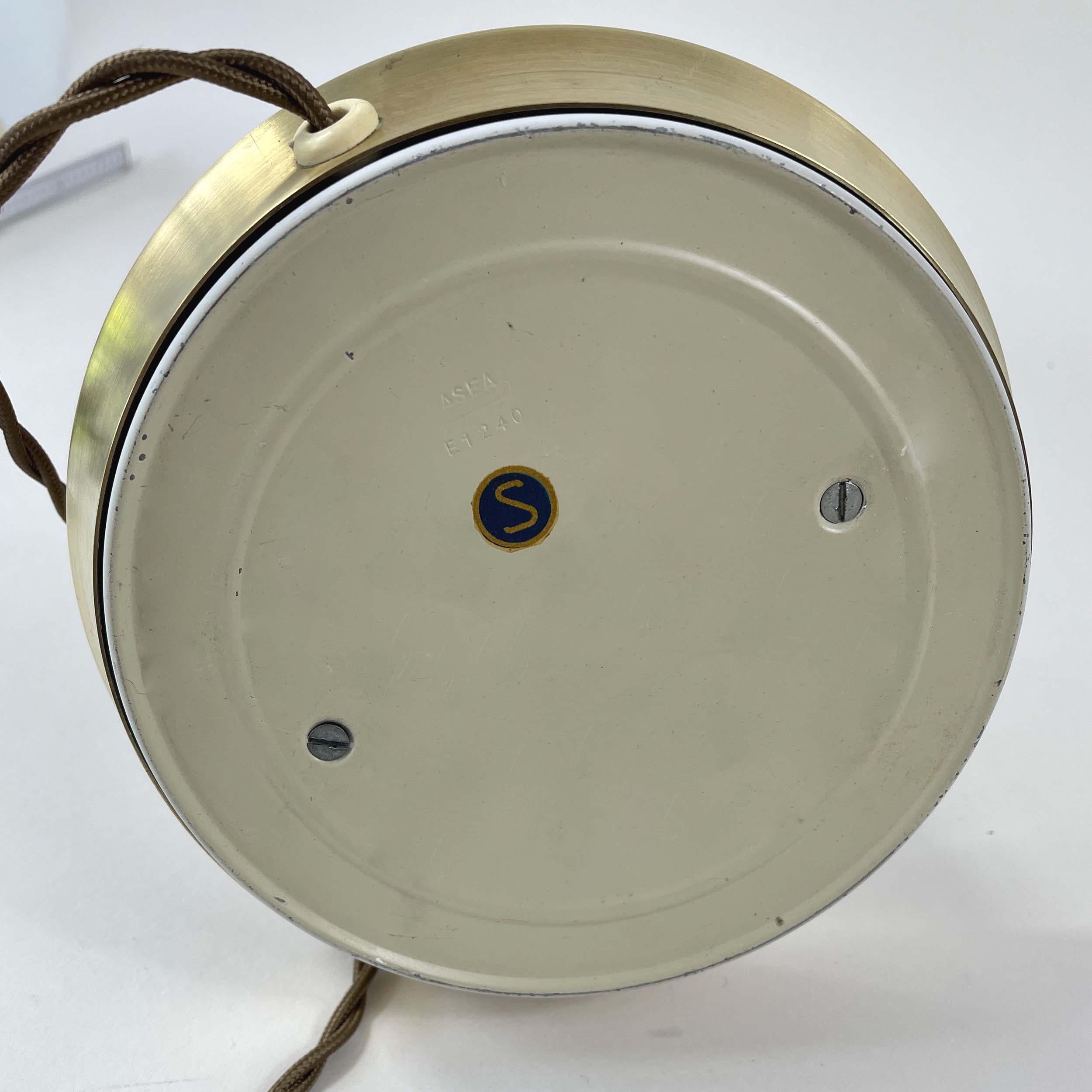 Lampe de table en teck et laiton, Bergboms, ASEA No E1240, Suède 1940s en vente 4
