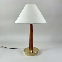 Teak & Brass Table Lamp, Bergboms, ASEA No E1240, Sweden 1940s