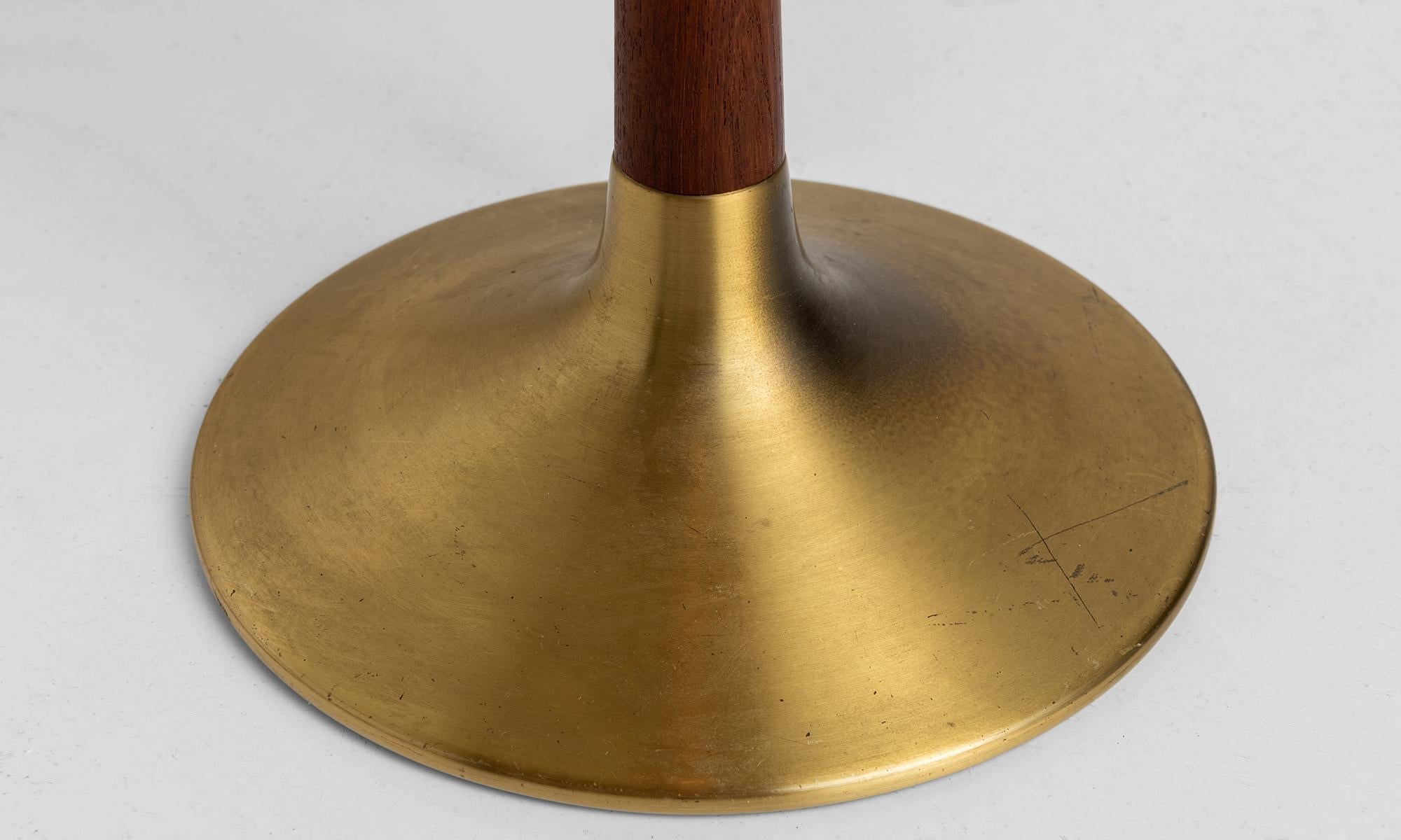 Teak and Brass Table Lamp by Holm Sorenson In Good Condition In Culver City, CA