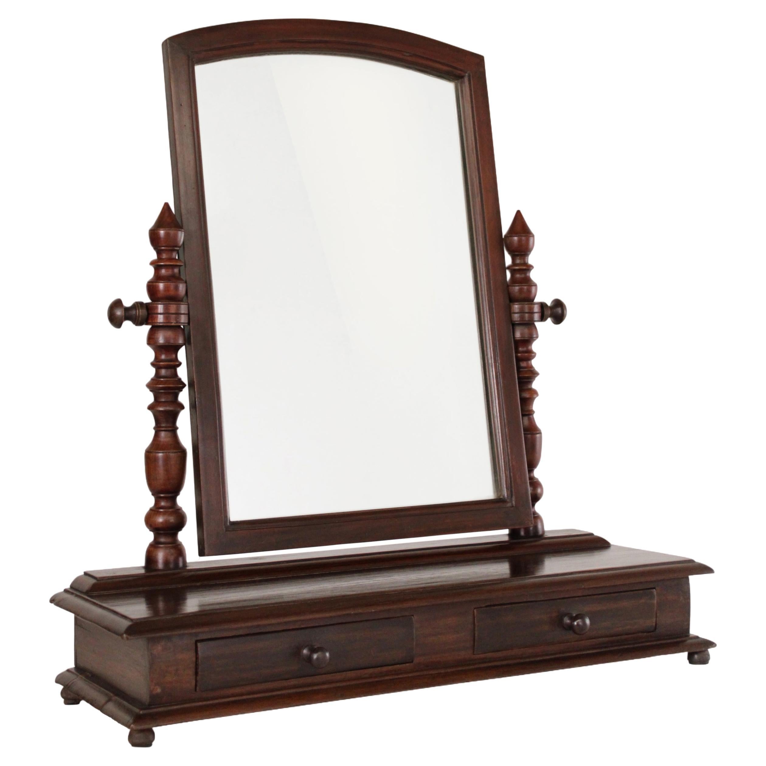 19th Century Indian Tabletop Vanity Mirror