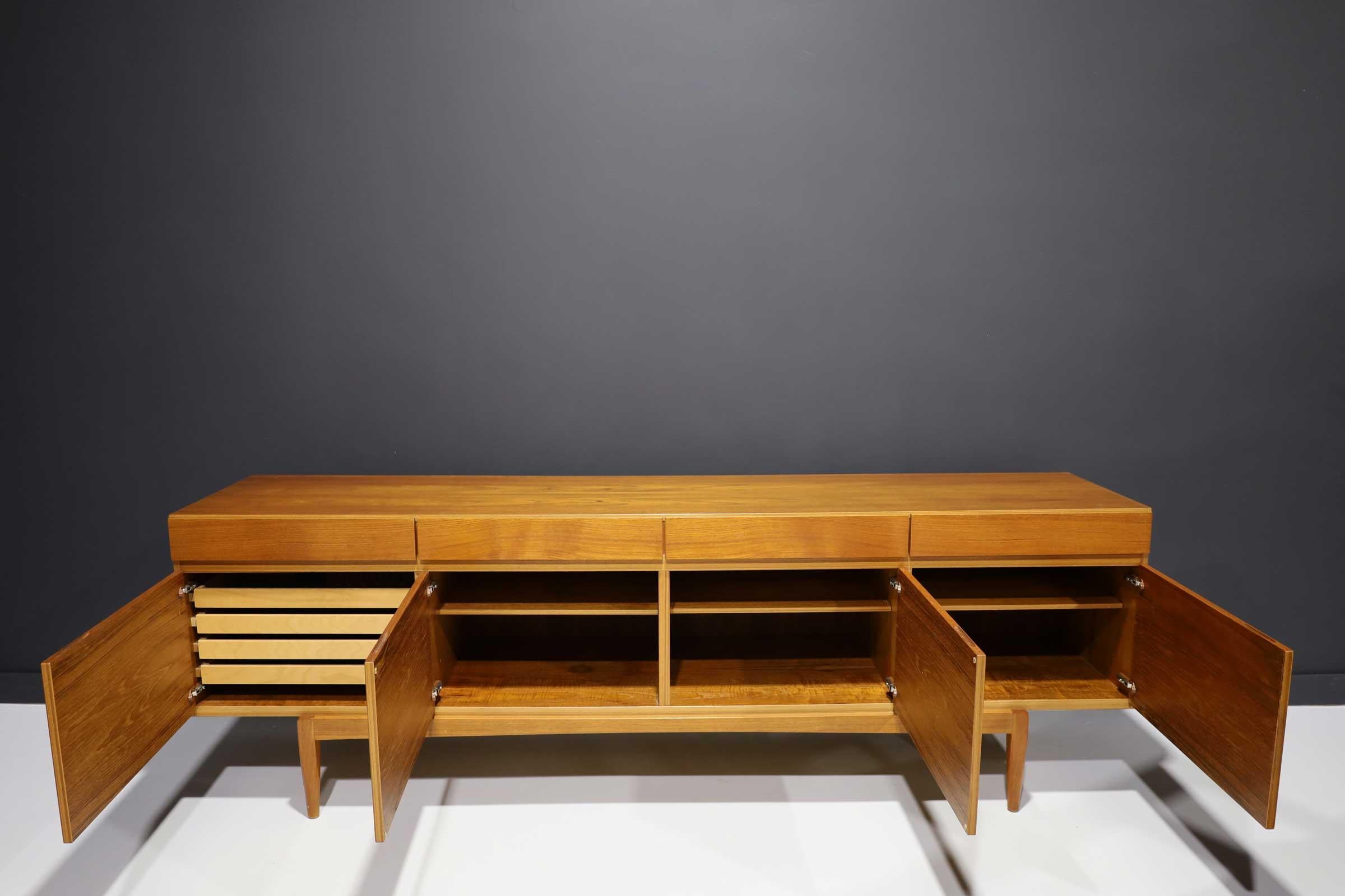 Teak Buffet or Sideboard, Model 66 by Ib Kofod-Larsen for Faarup Møbelfabrik In Good Condition In Dallas, TX