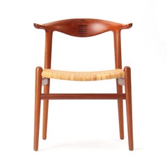 Teak Cow Horn Chair by Hans J. Wegner for Johannes Hansen, 1952