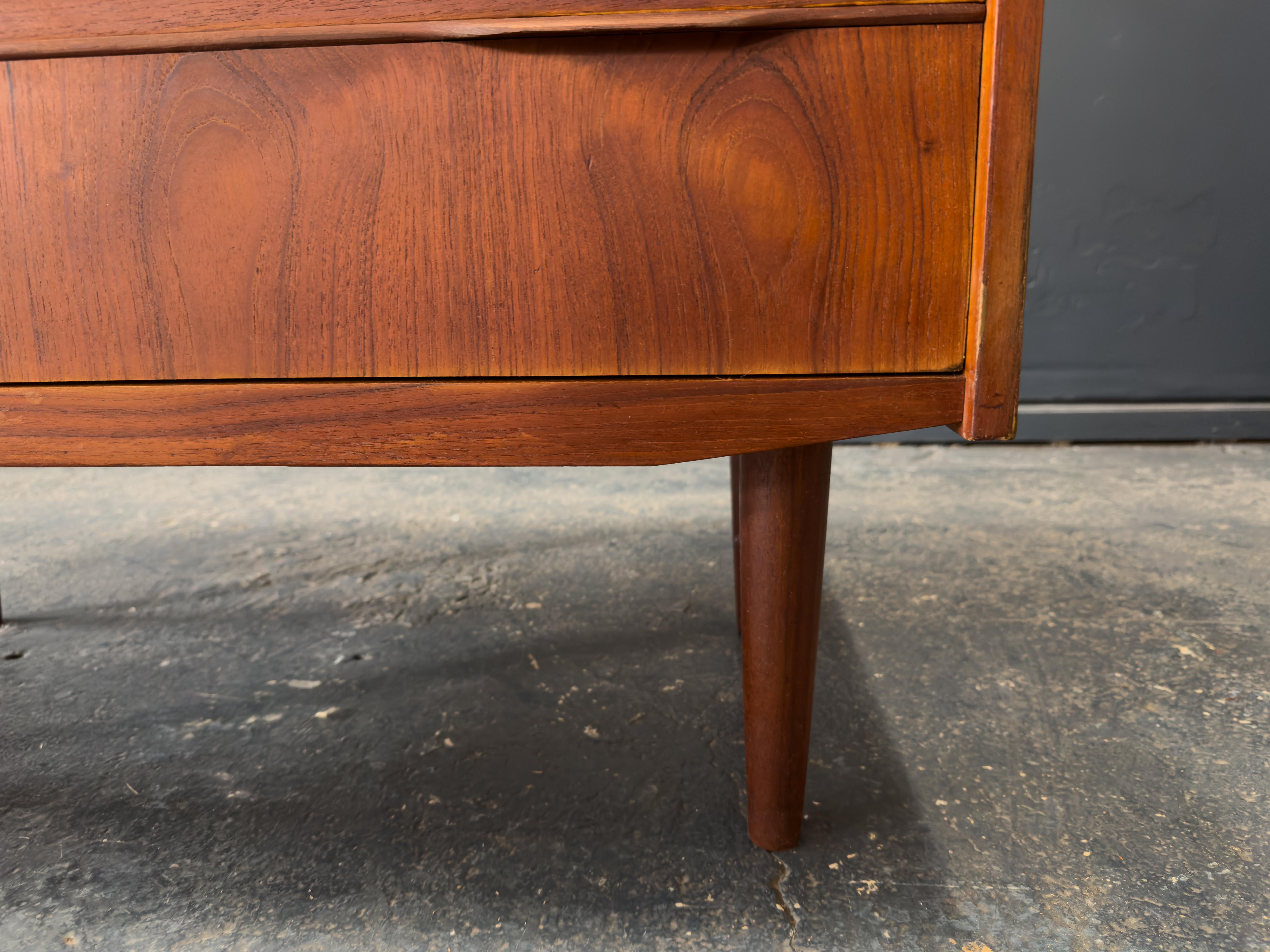 Teak Bureau with Writing Desk For Sale 5