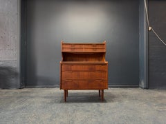 Teak Bureau with Writing Desk
