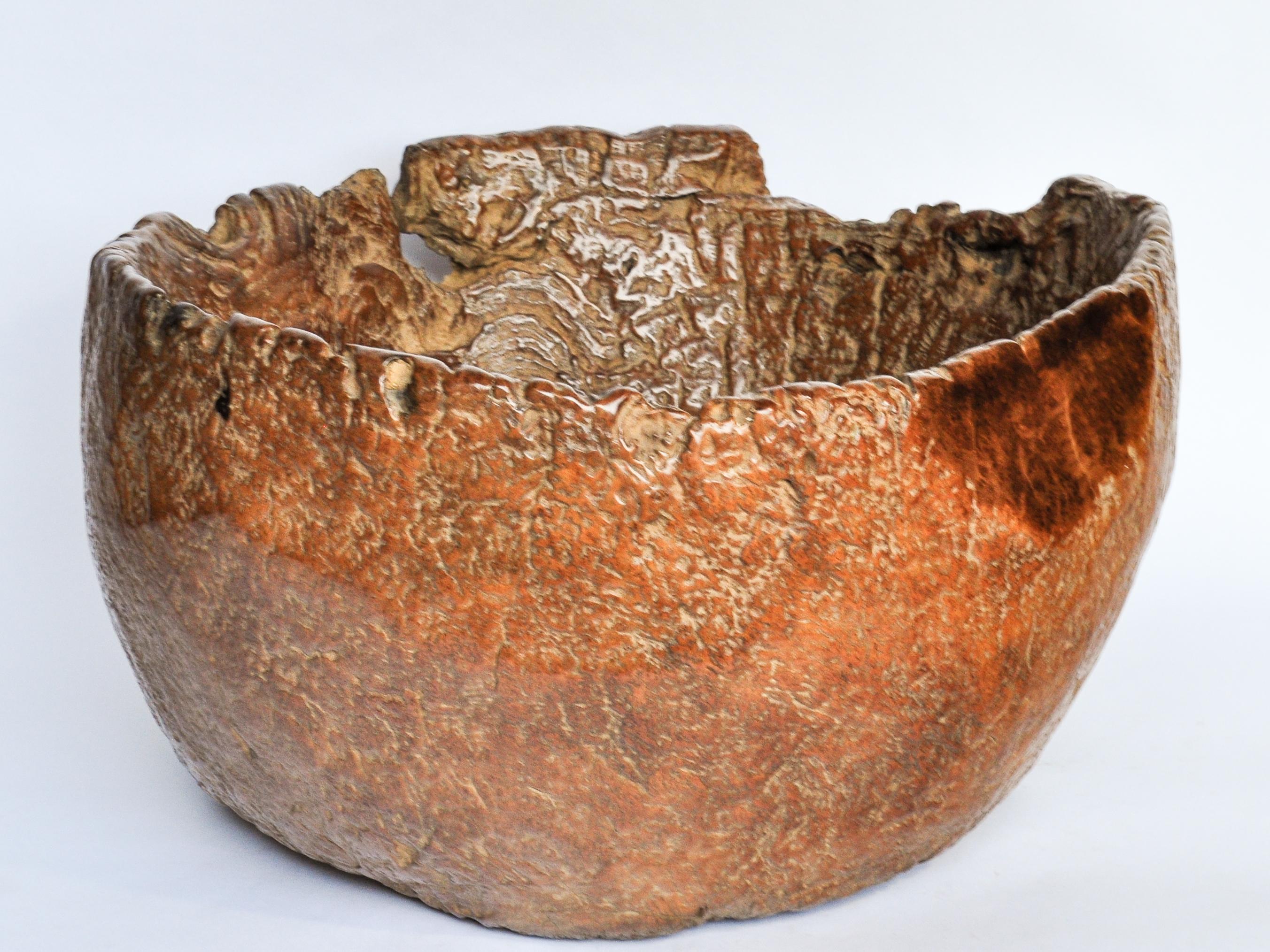 Teak Burl Planter / Bowl Eroded Bottom, Madura, Java, Early to Mid-20th Century In Good Condition In Point Richmond, CA